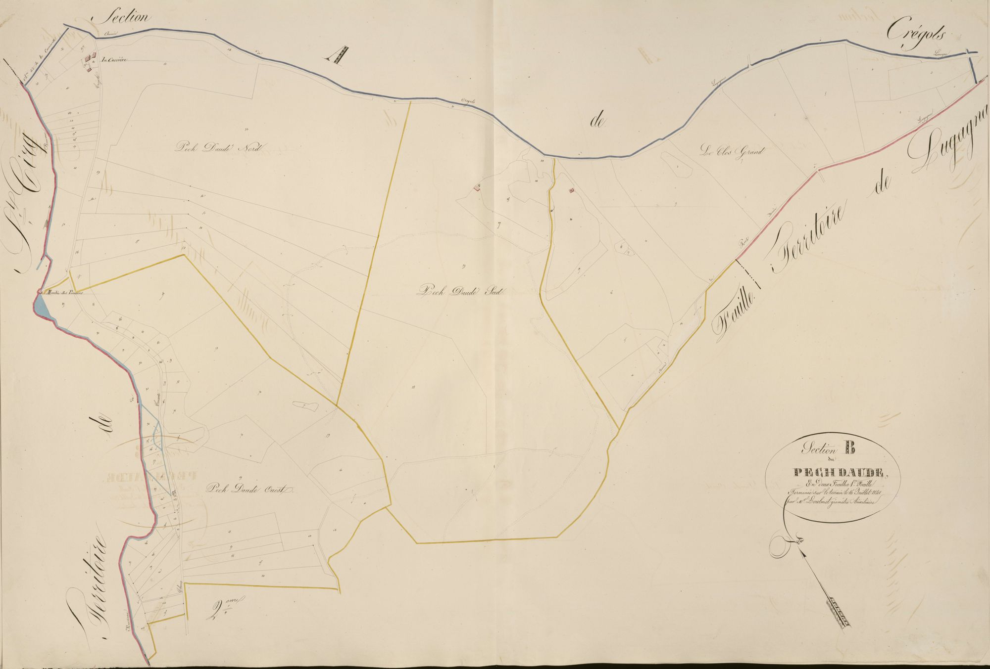 section B de Pech Daude, 1ère feuille