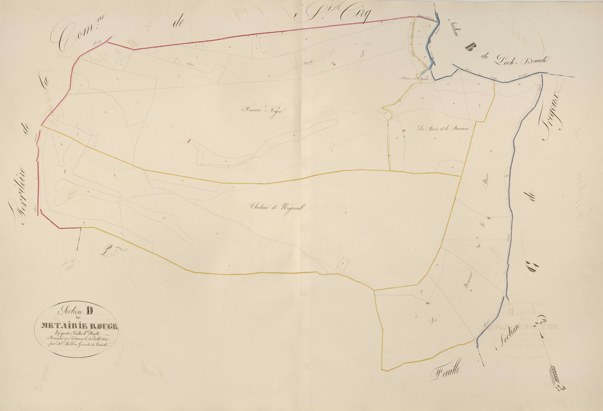 section D de Métairie Rouge, 1ère feuille