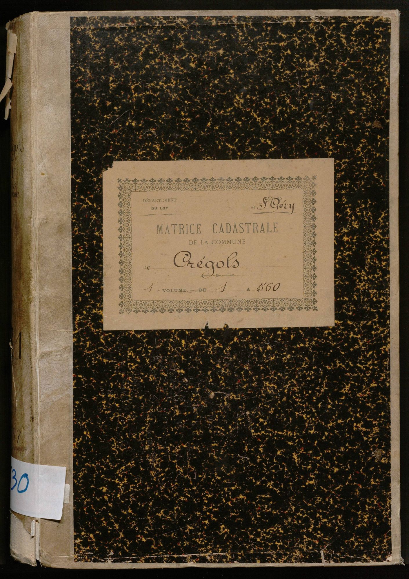 Folios 1-560. Augmentations et diminutions (1845-1914)
