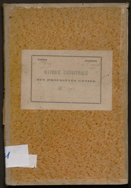 Cases 1-109.  Augmentations et diminutions (1880-1891)