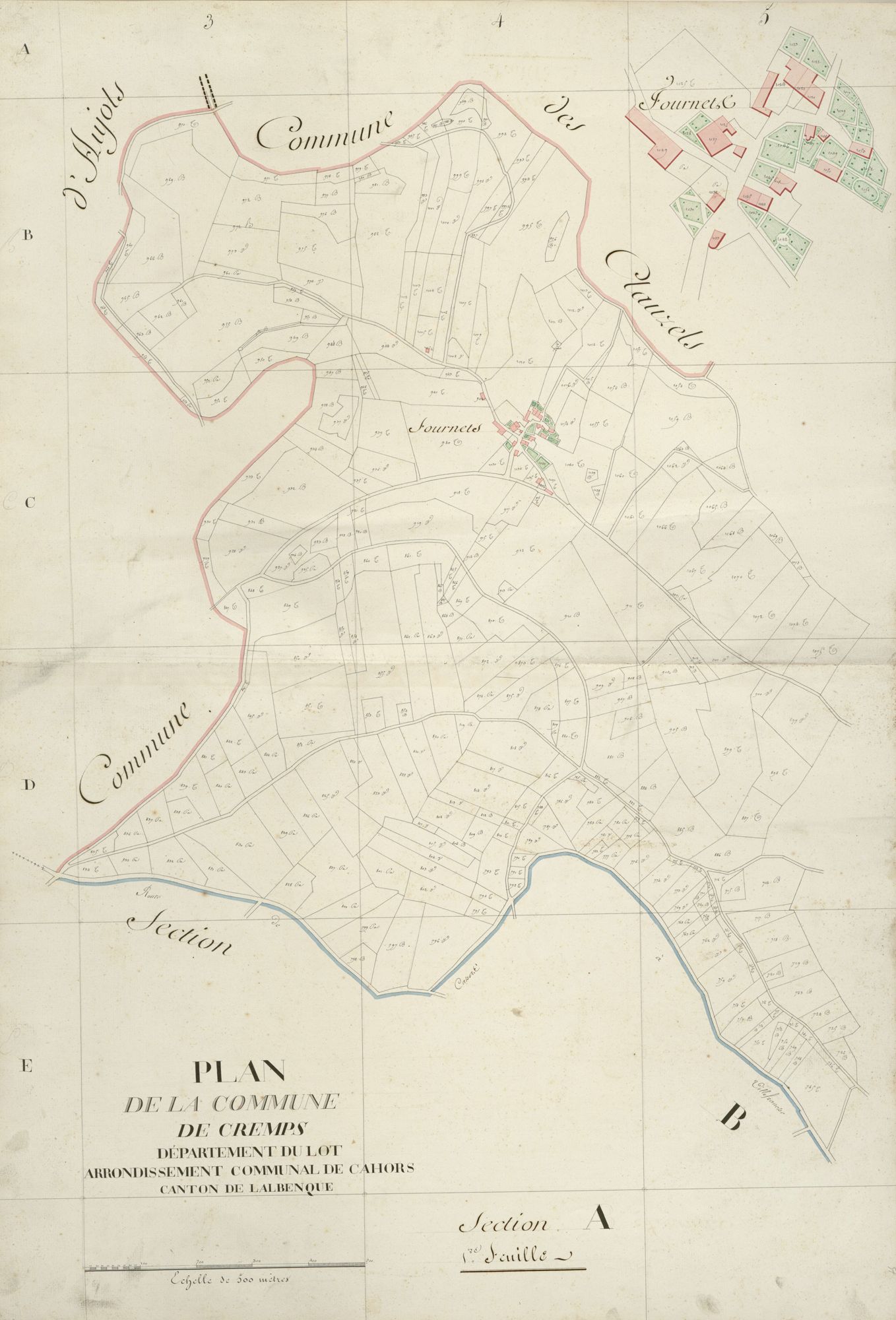 section A, 1ère feuille