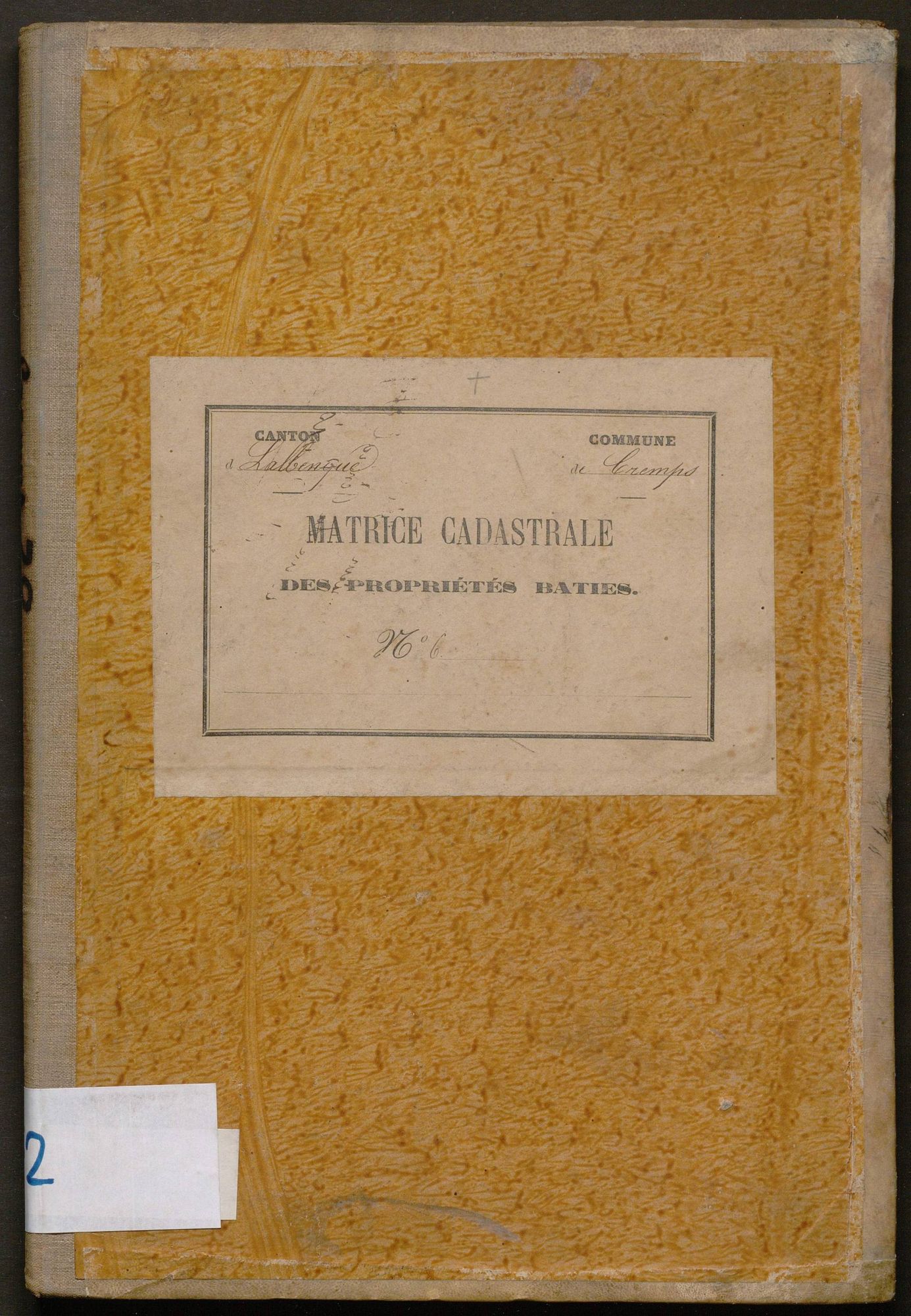 Cases 1-218. Augmentations et diminutions (1880-1890)