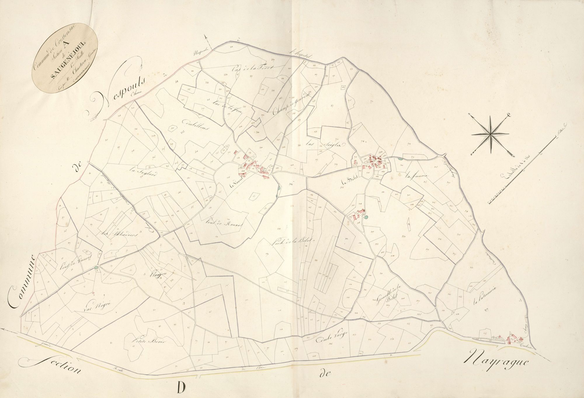 section A de Saugenejoul, 1ère feuille