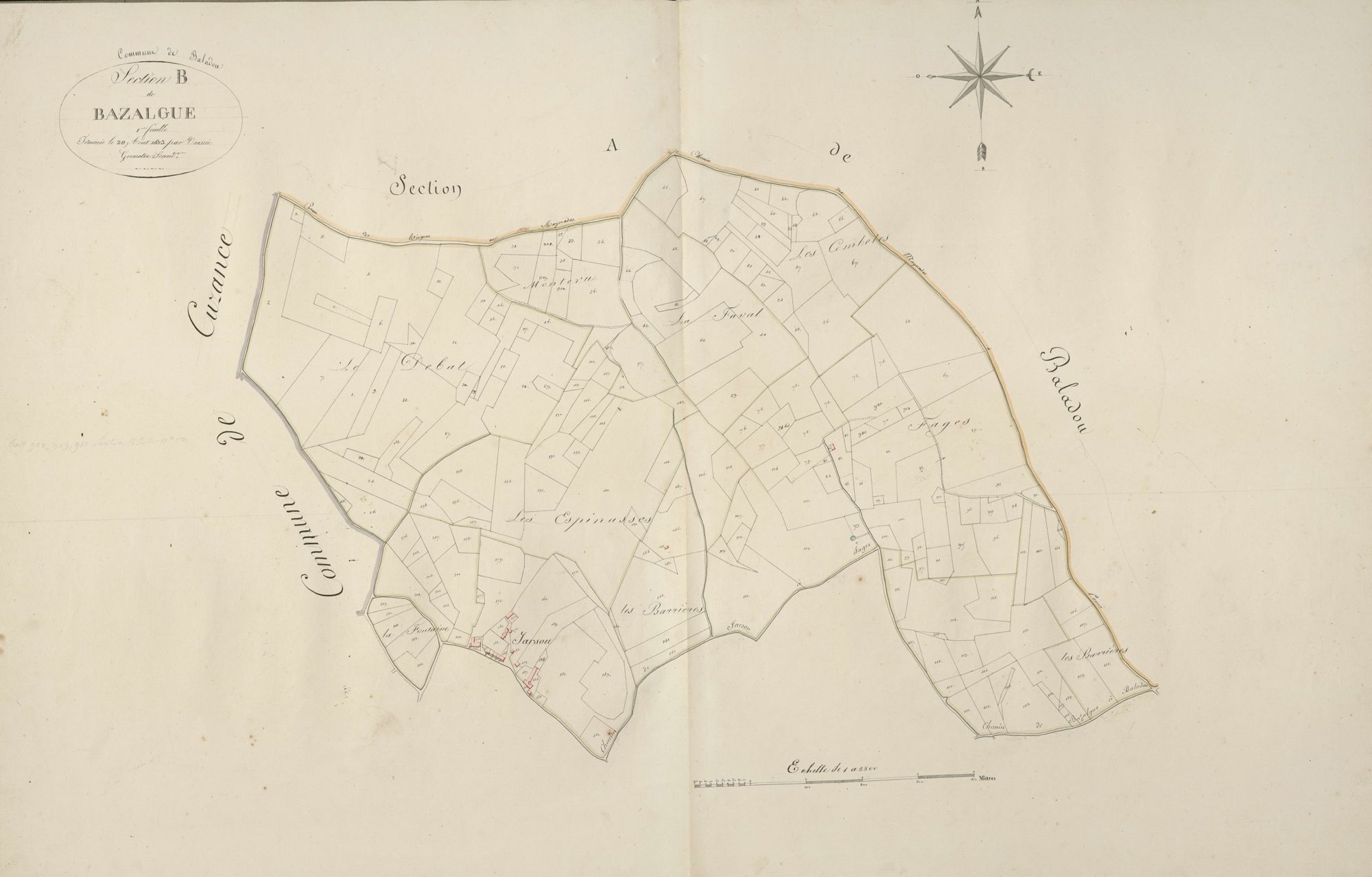 section B de Bazalgue, 1ère feuille