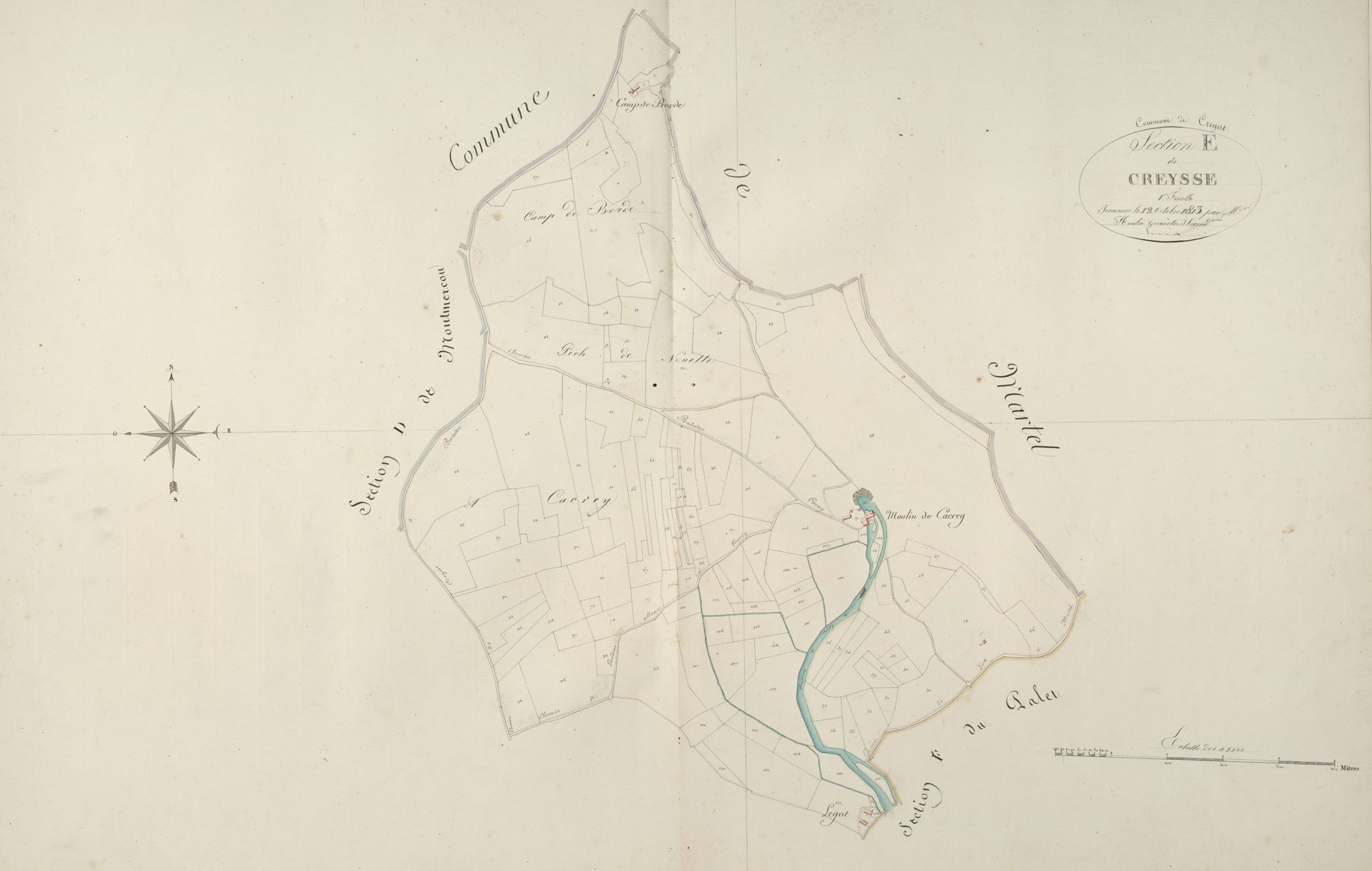 section E de Creysse, 1ère feuille