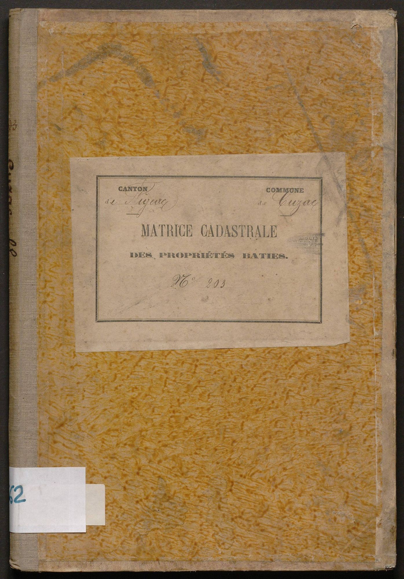 Cases 1-176. Augmentations et diminutions (1881-1891)