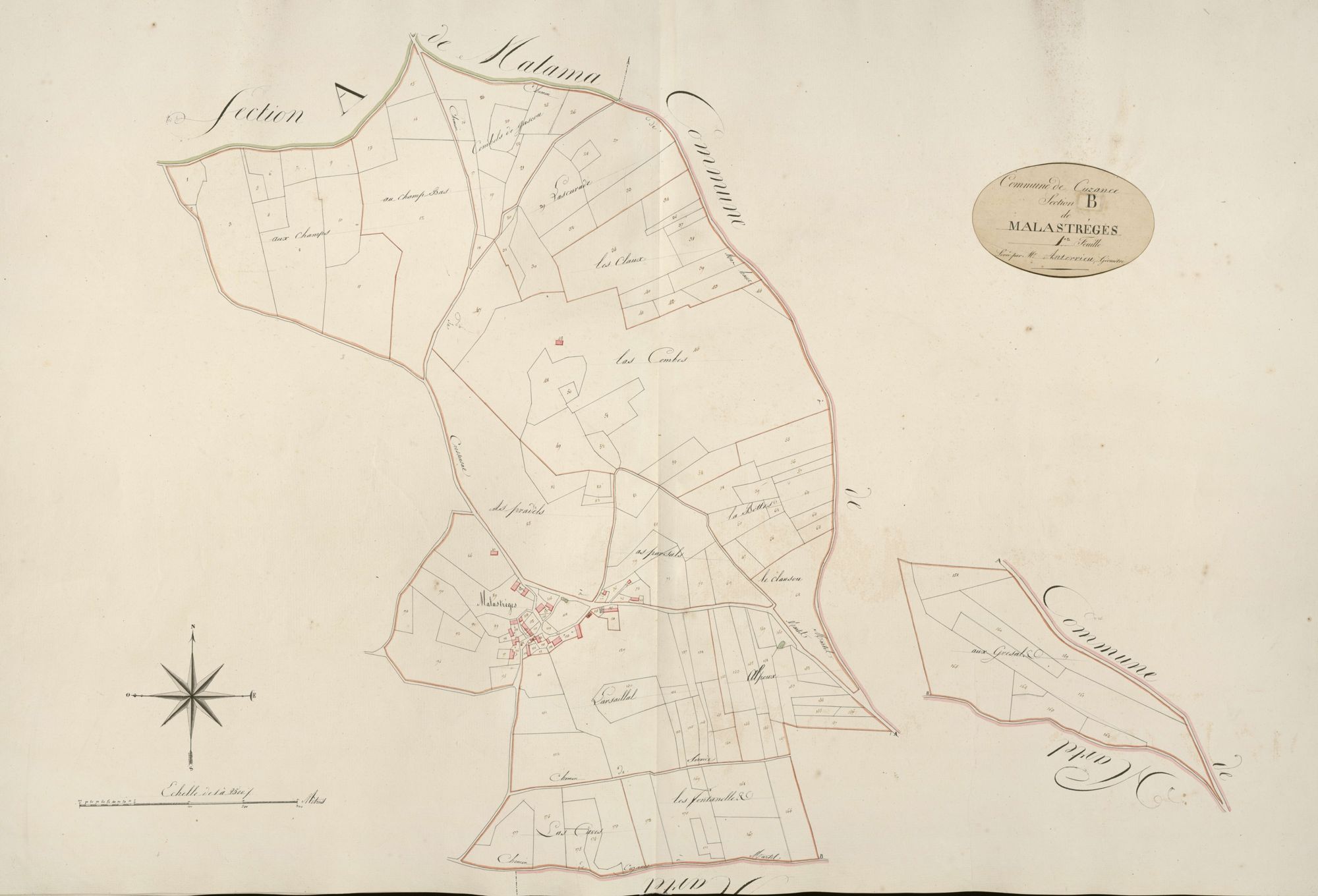 section B de Malastrèges, 1ère feuille