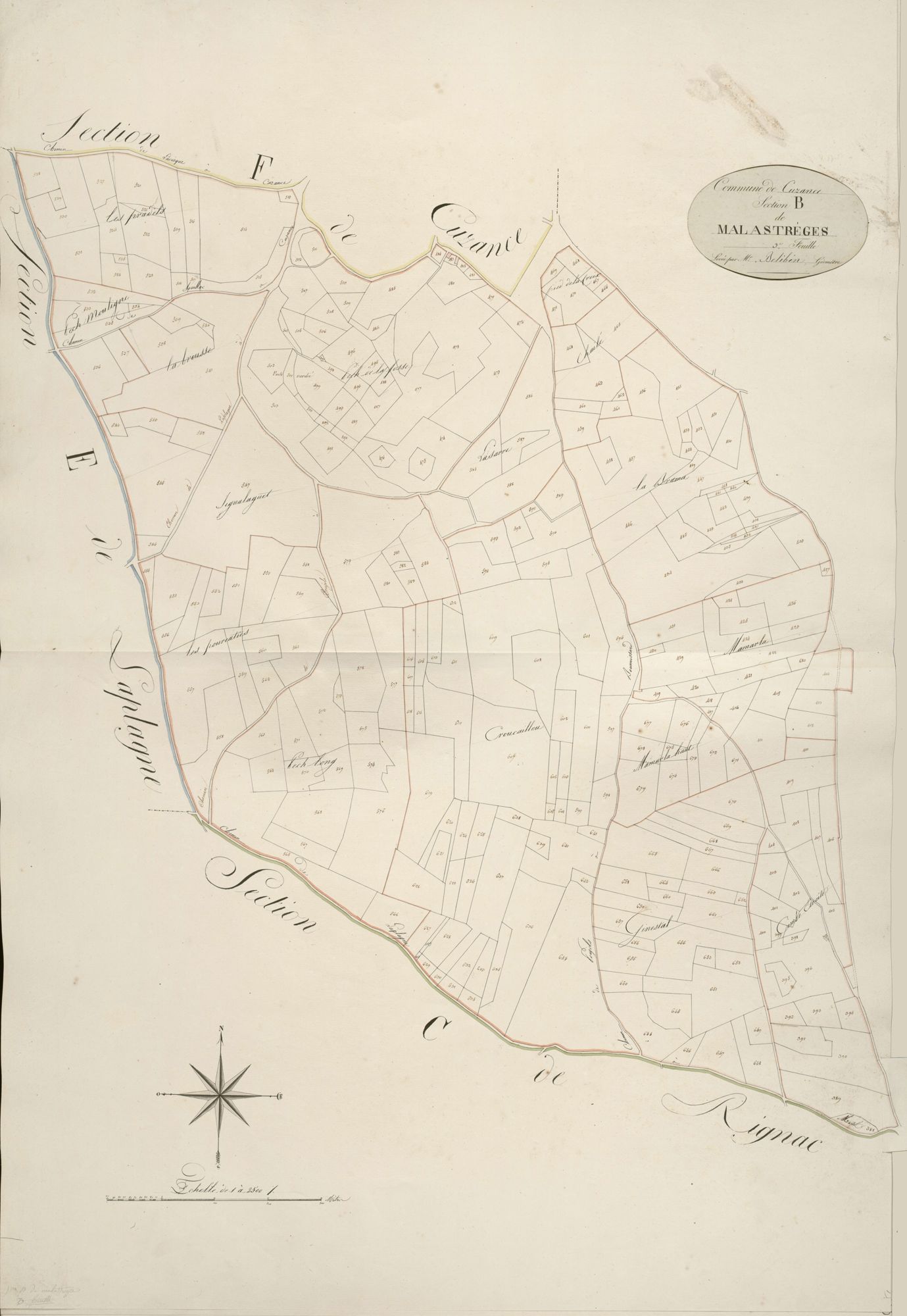 section B de Malastrèges, 3ème feuille