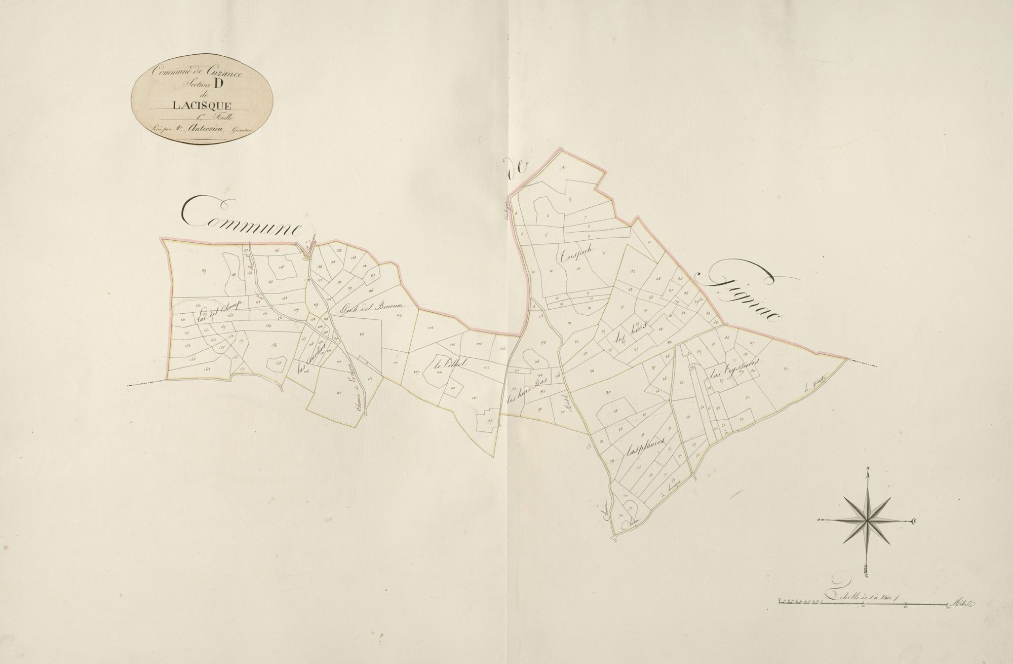section D de Lacisque, 1ère feuille