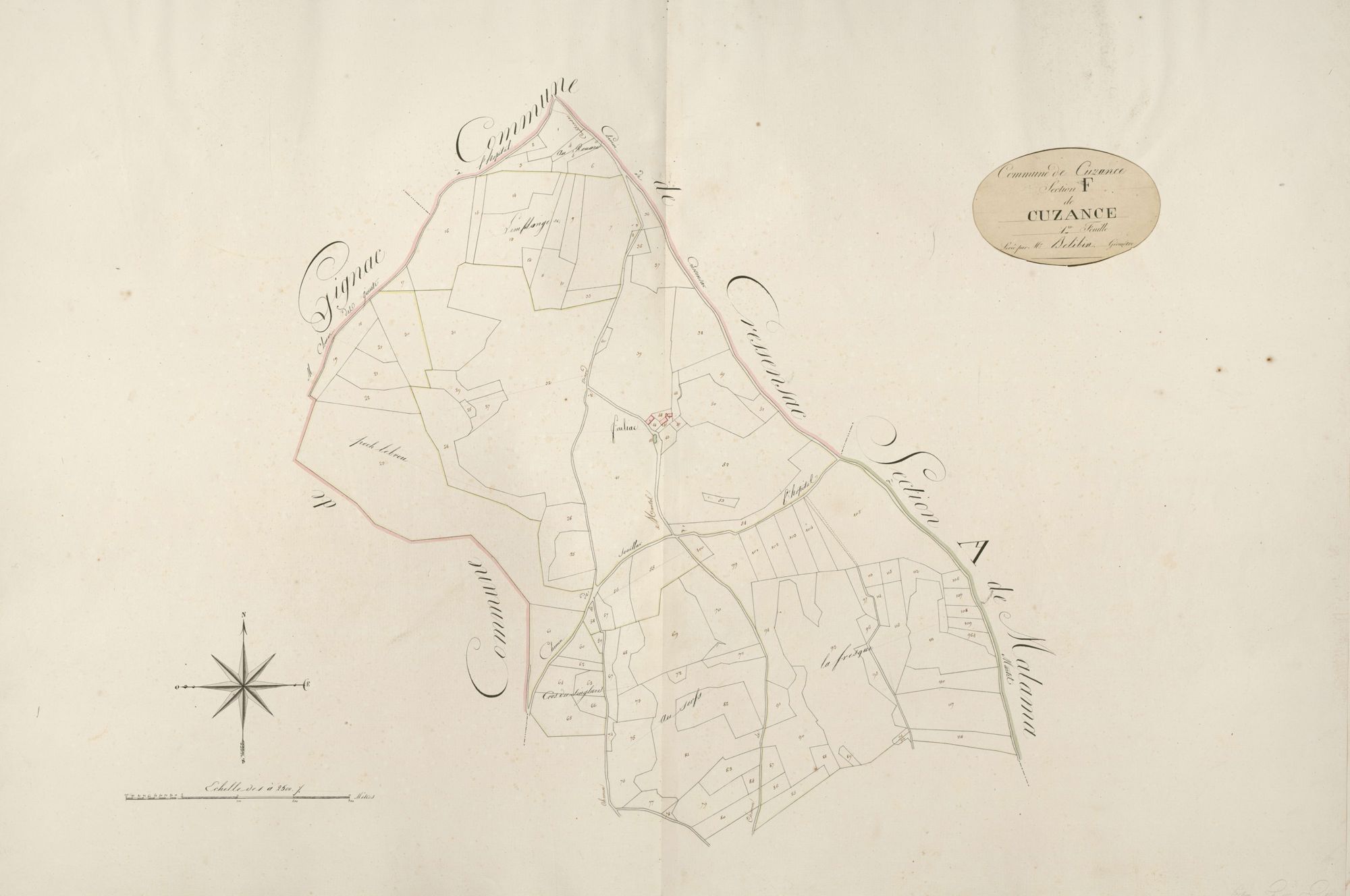 section F de Cuzance, 1ère feuille
