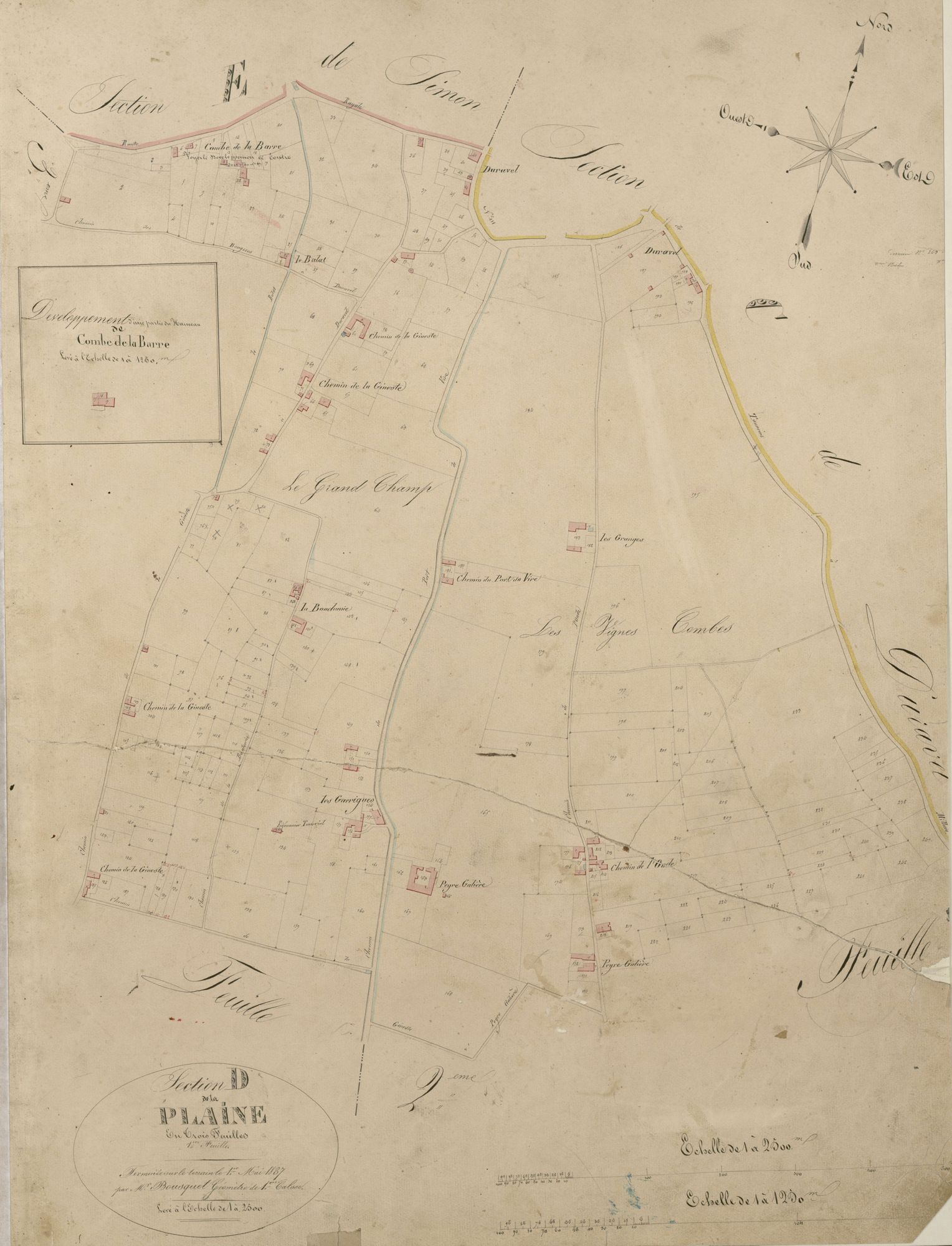 section D de la Plaine, 1ère feuille