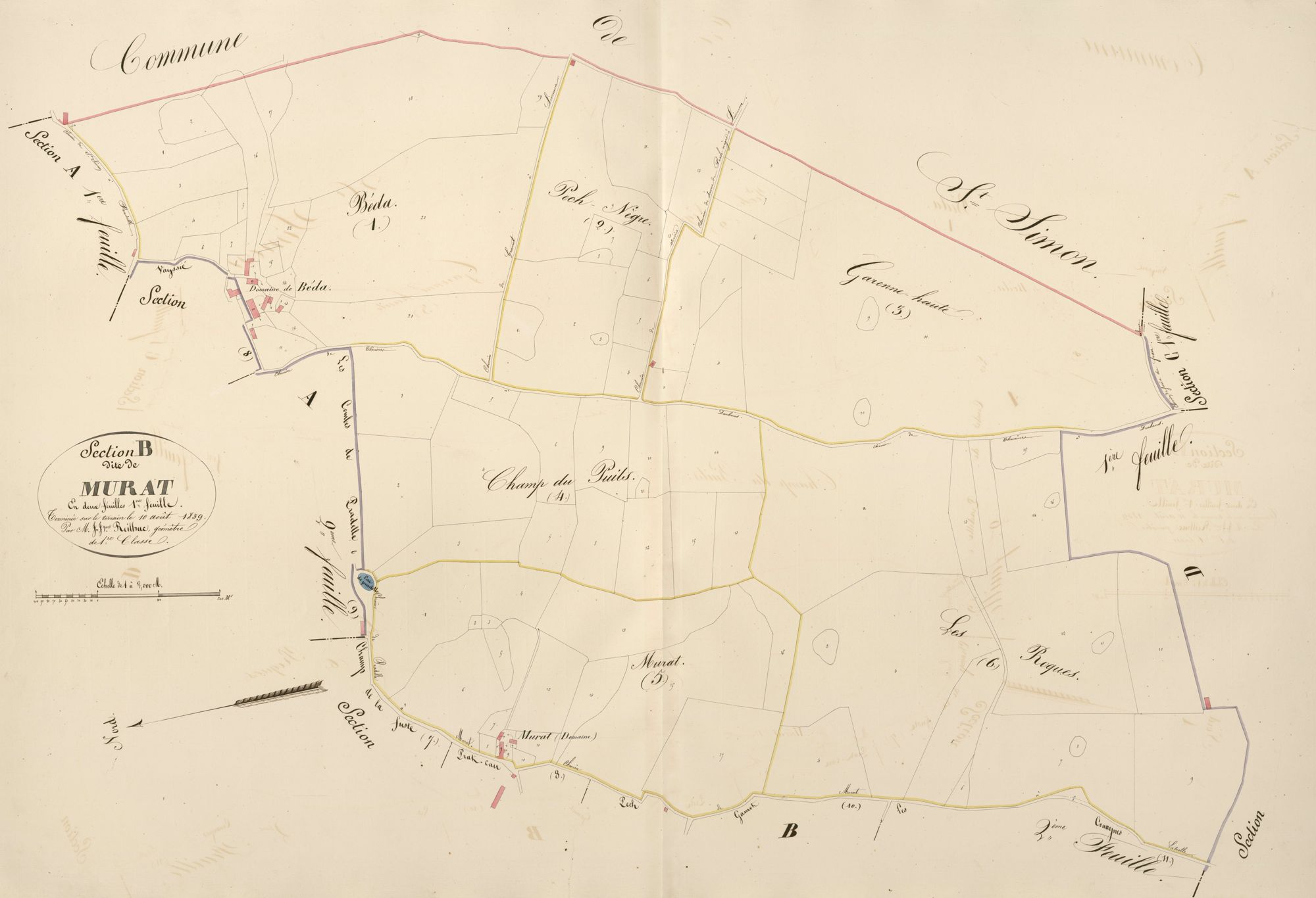 section B de Murat, 1ère feuille