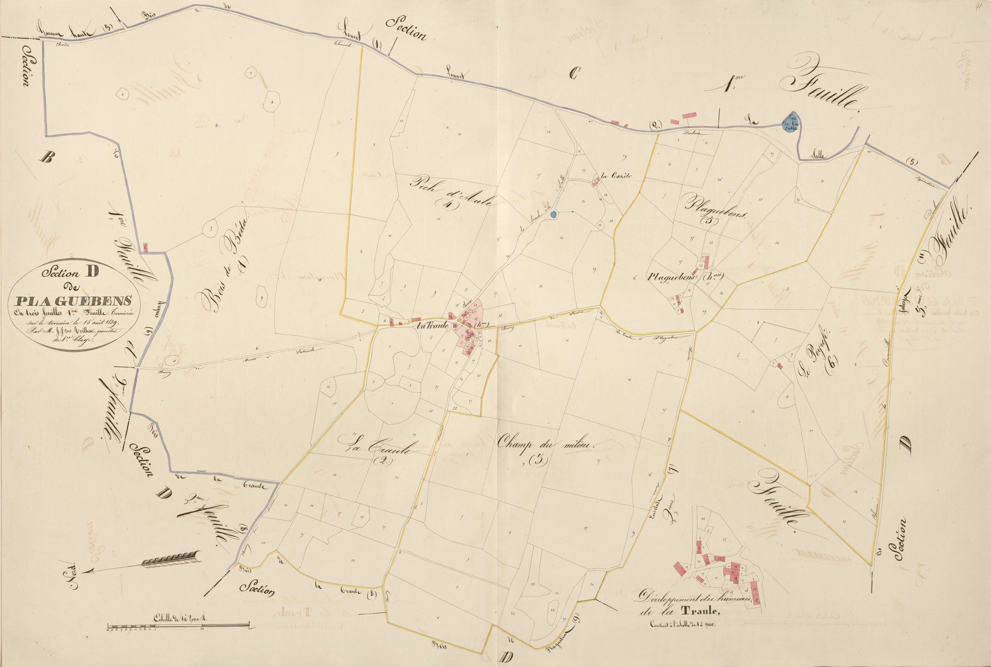 section D de Plaguebens, 1ère feuille
