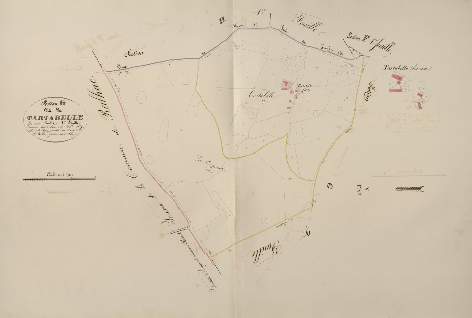 section G de Tartabelle, 1ère feuille