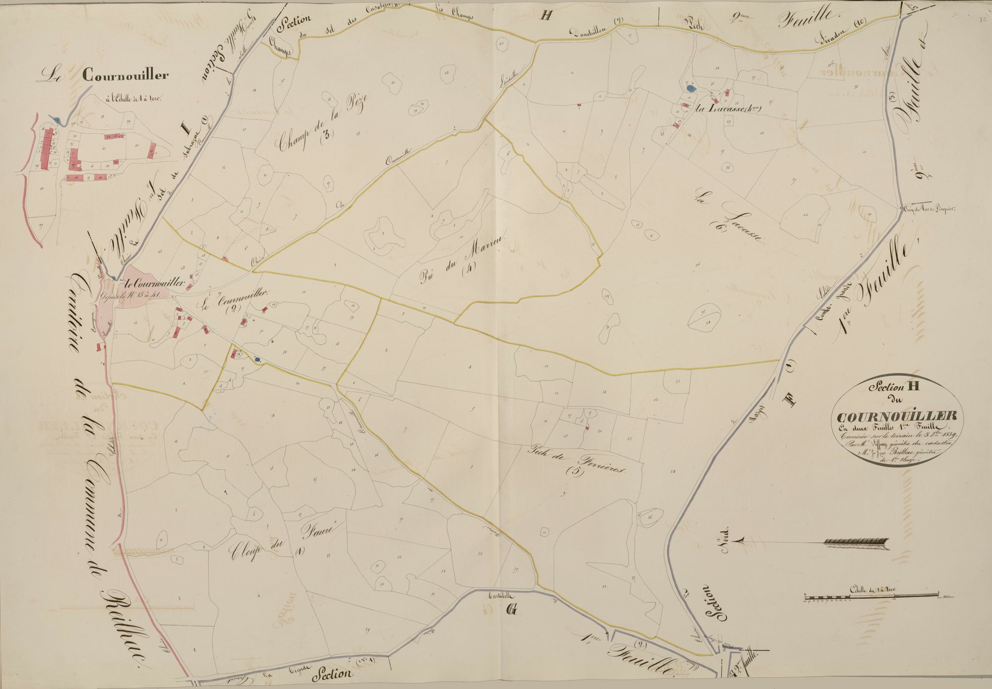 section H du Cornouiller, 1ère feuille