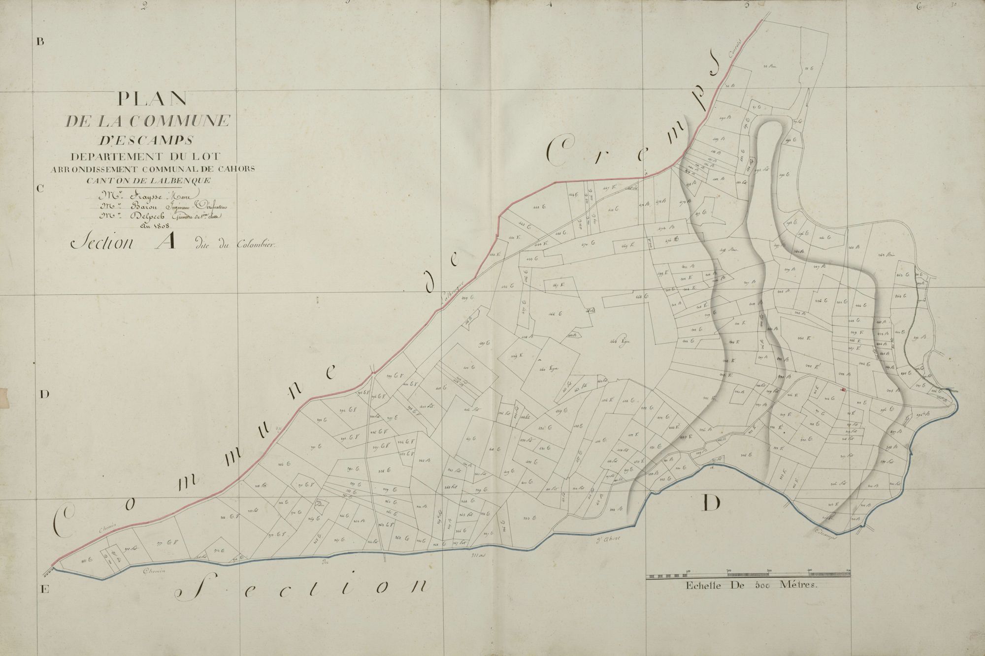 section A du Colombier, 1ère feuille