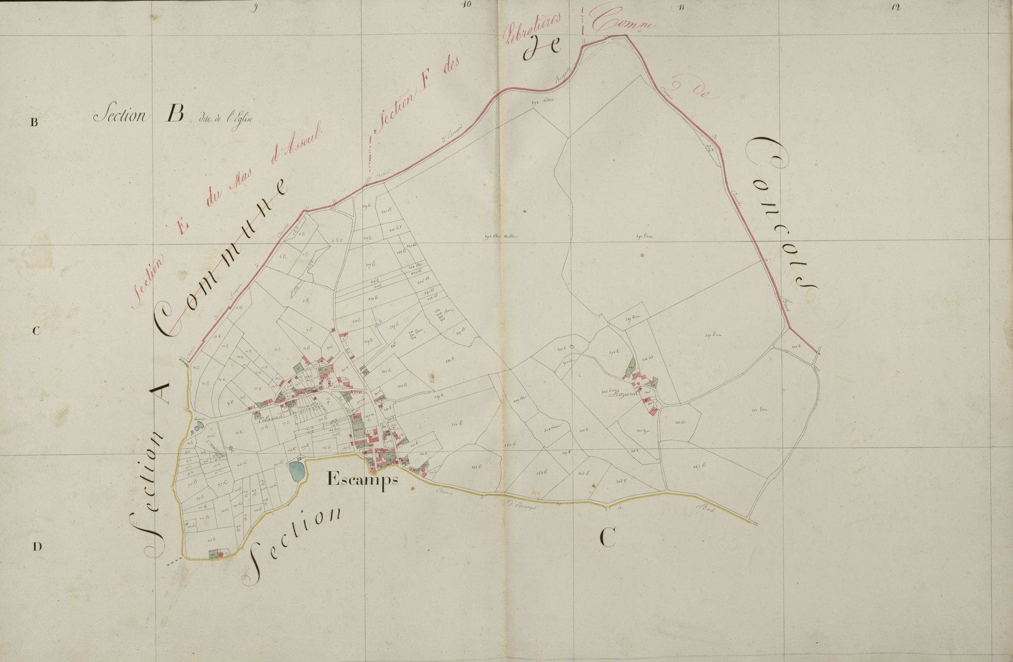 section B de l'Eglise, 1ère feuille