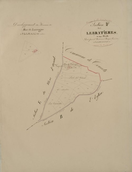 section F des Lebratières, 1ère feuille