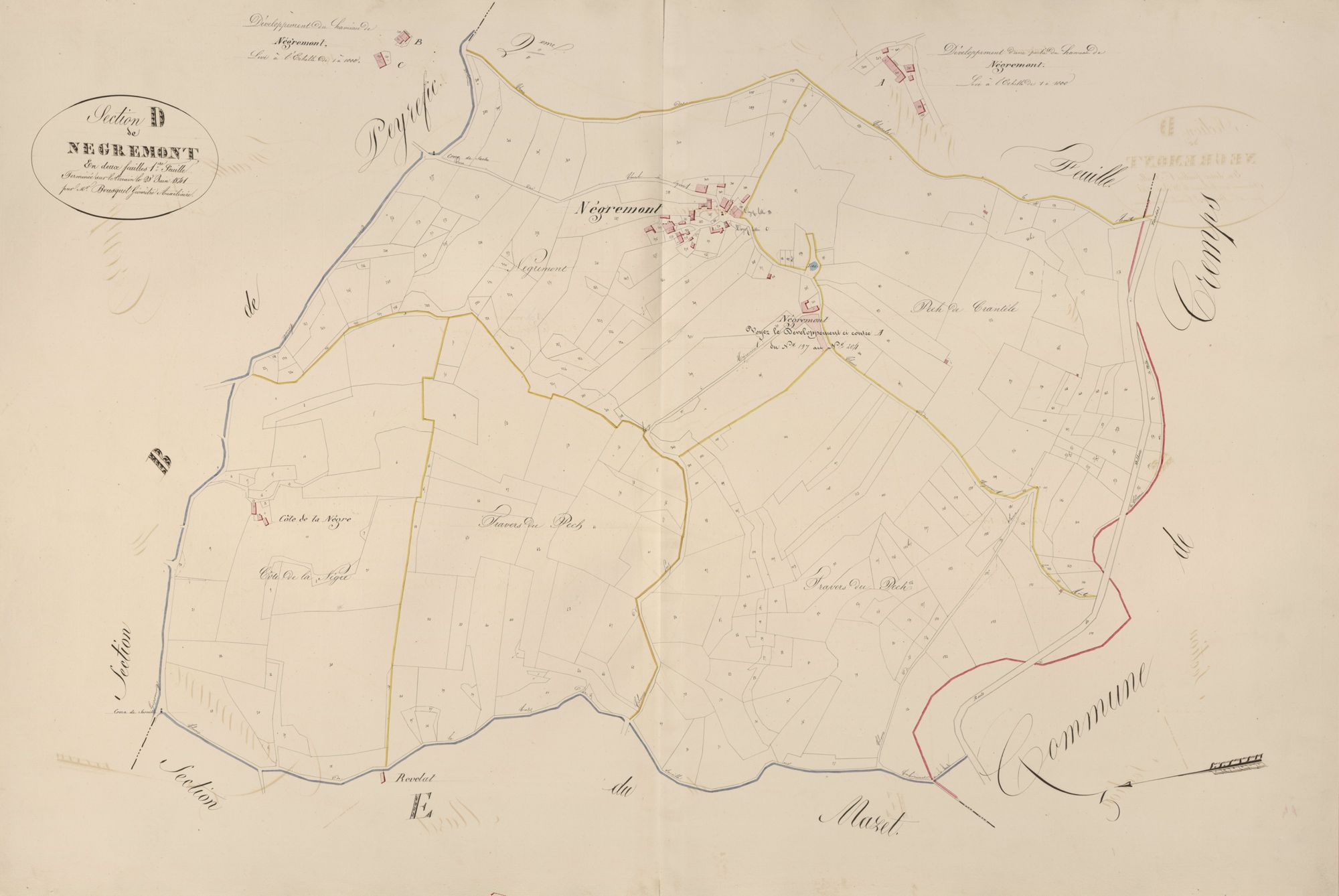 section D de Négremont, 1ère feuille