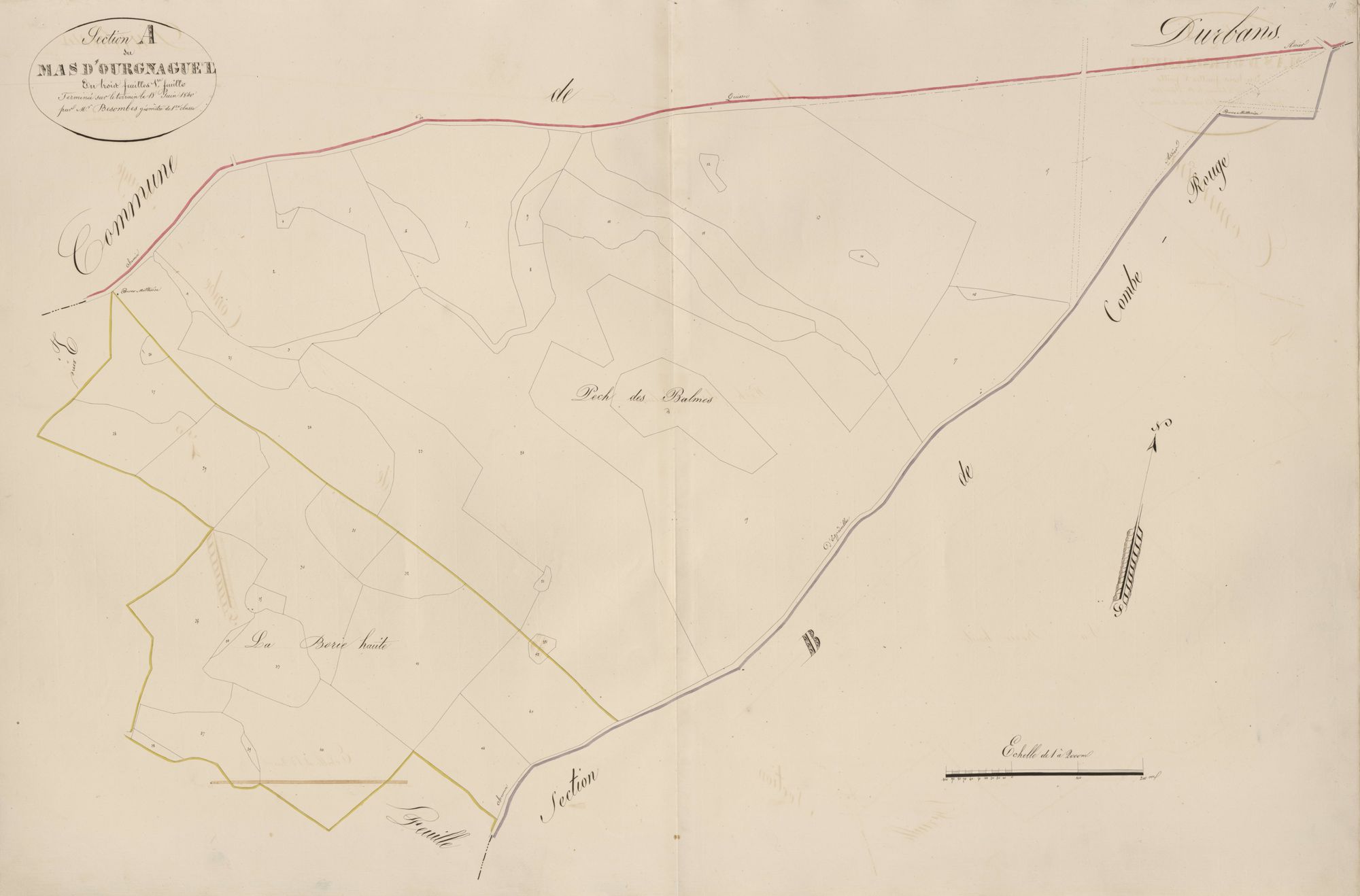 section A du Mas d'Ourgnaguel, 1ère feuille