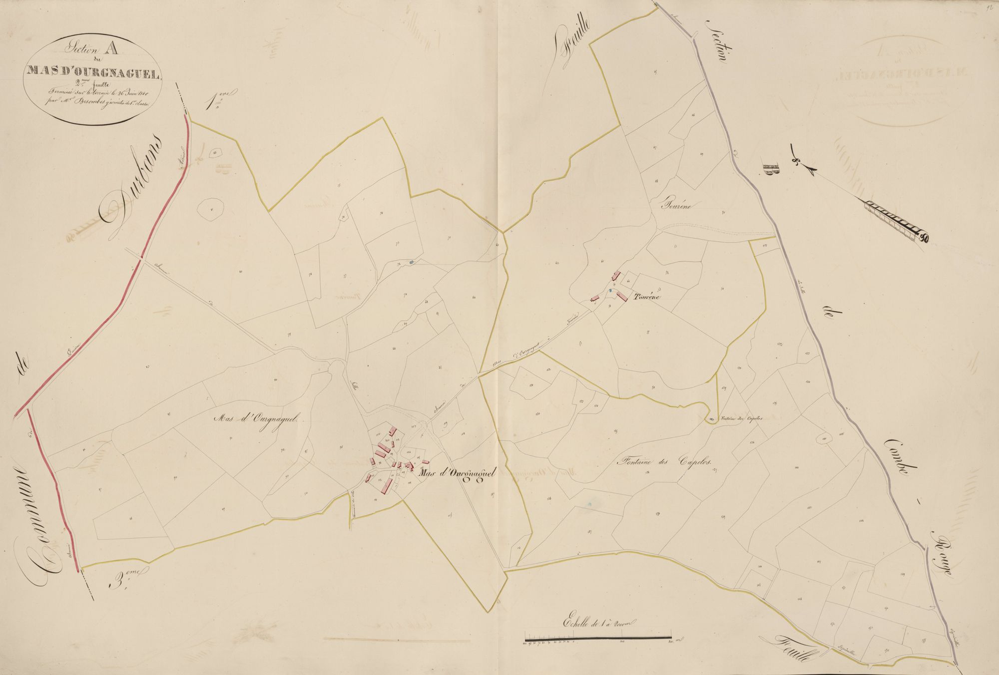 section A du Mas d'Ourgnaguel, 2ème feuille