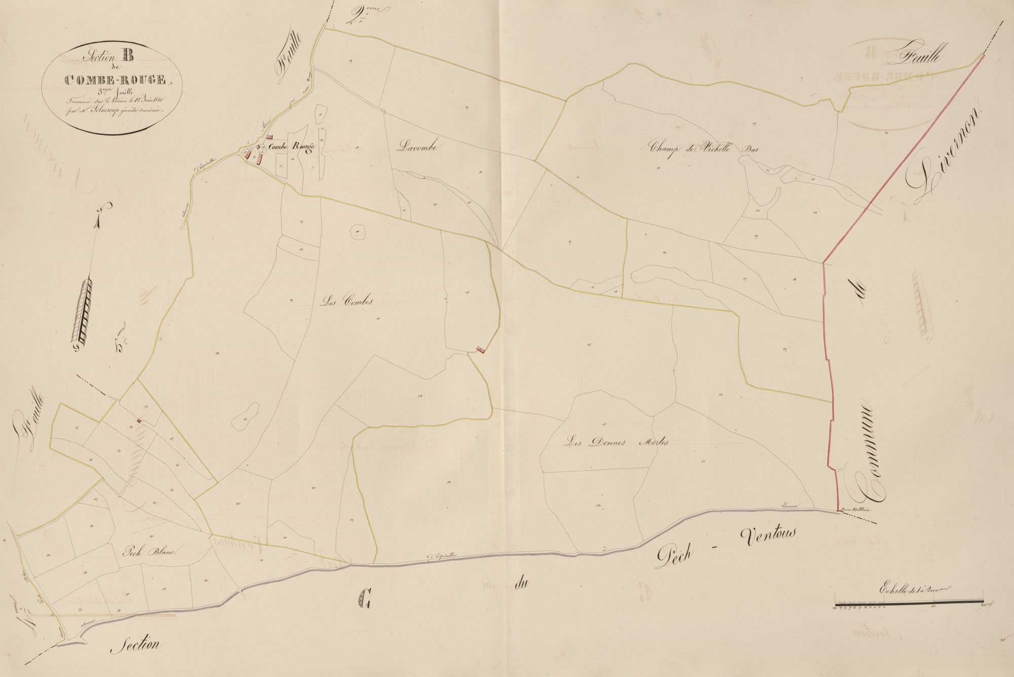 section B de Combe Rouge, 3ème feuille