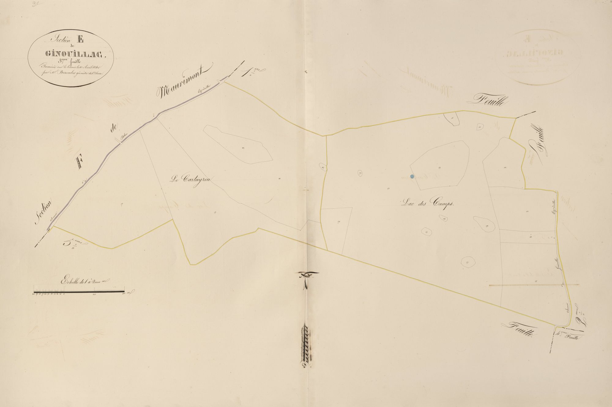 section E de Ginouillac, 3ème feuille