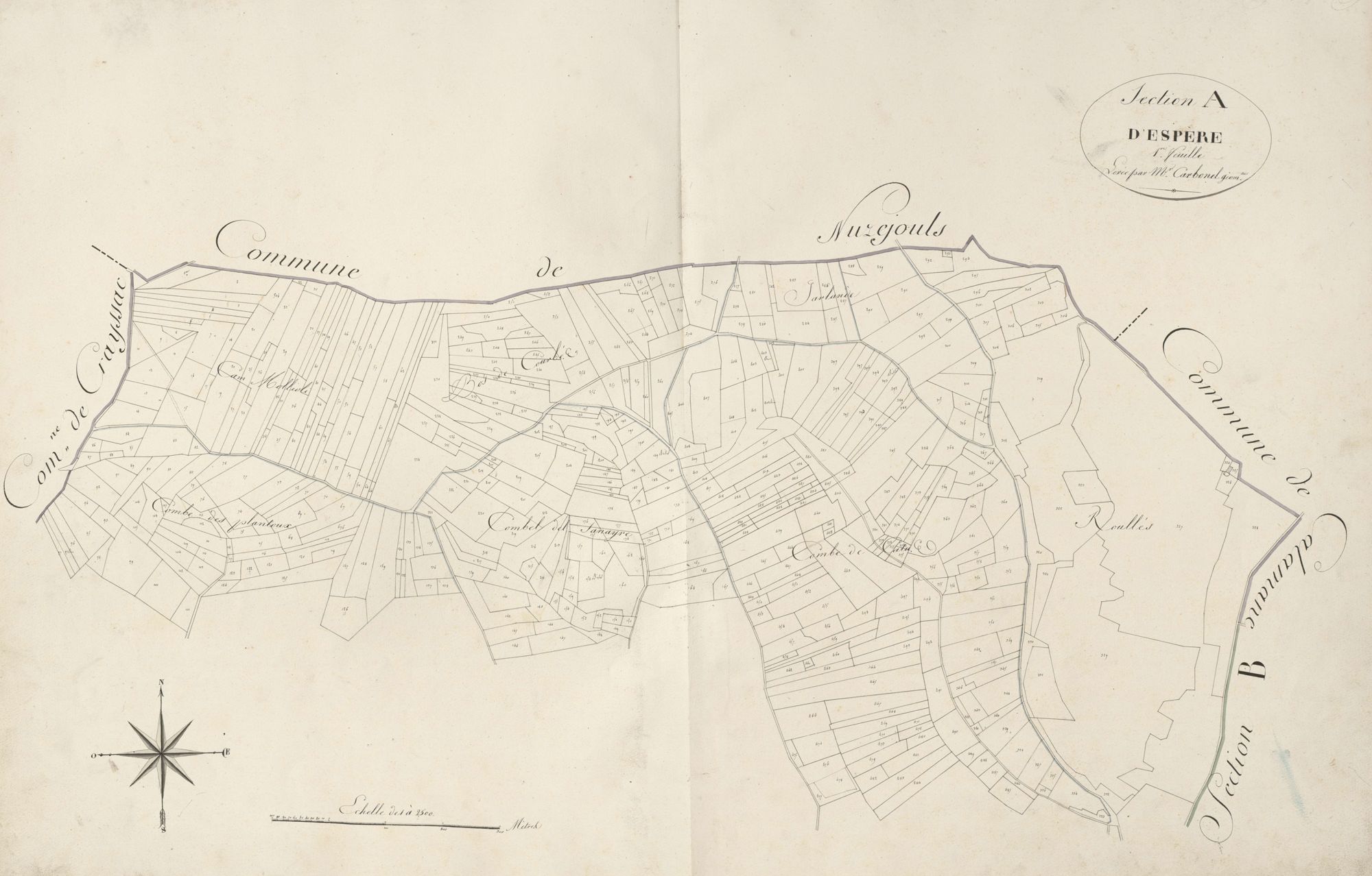 section A d'Espère, 1ère feuille