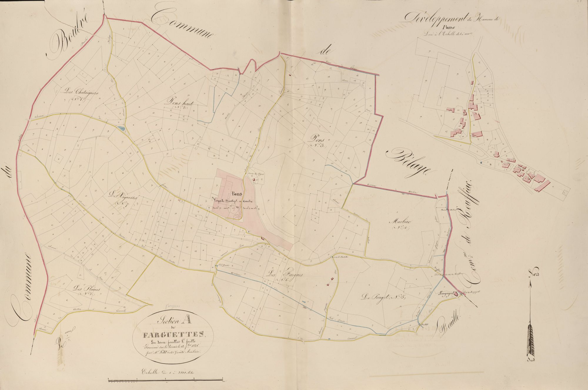 section A de Farguettes, 1ère feuille