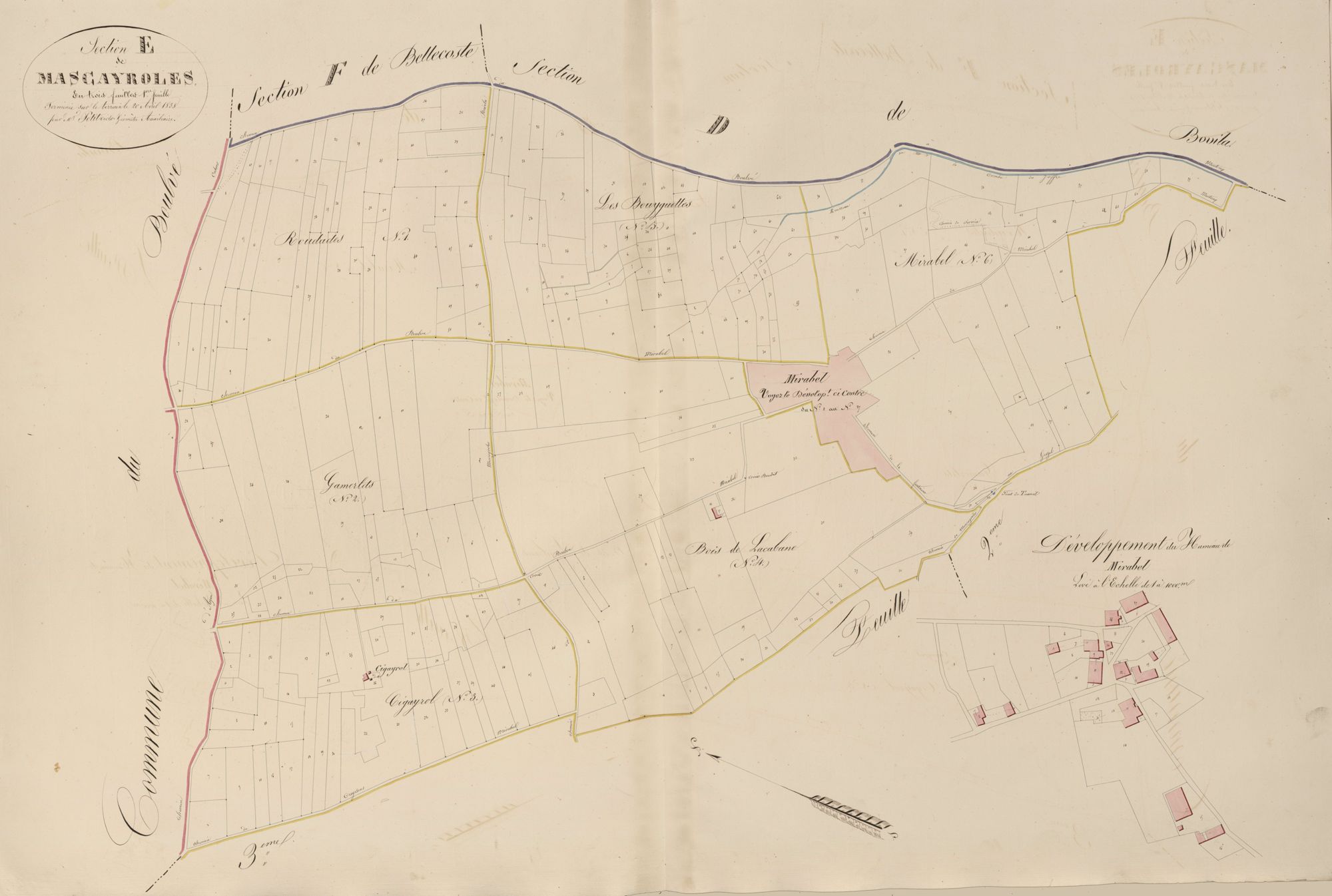 section E de Mascayroles, 1ère feuille