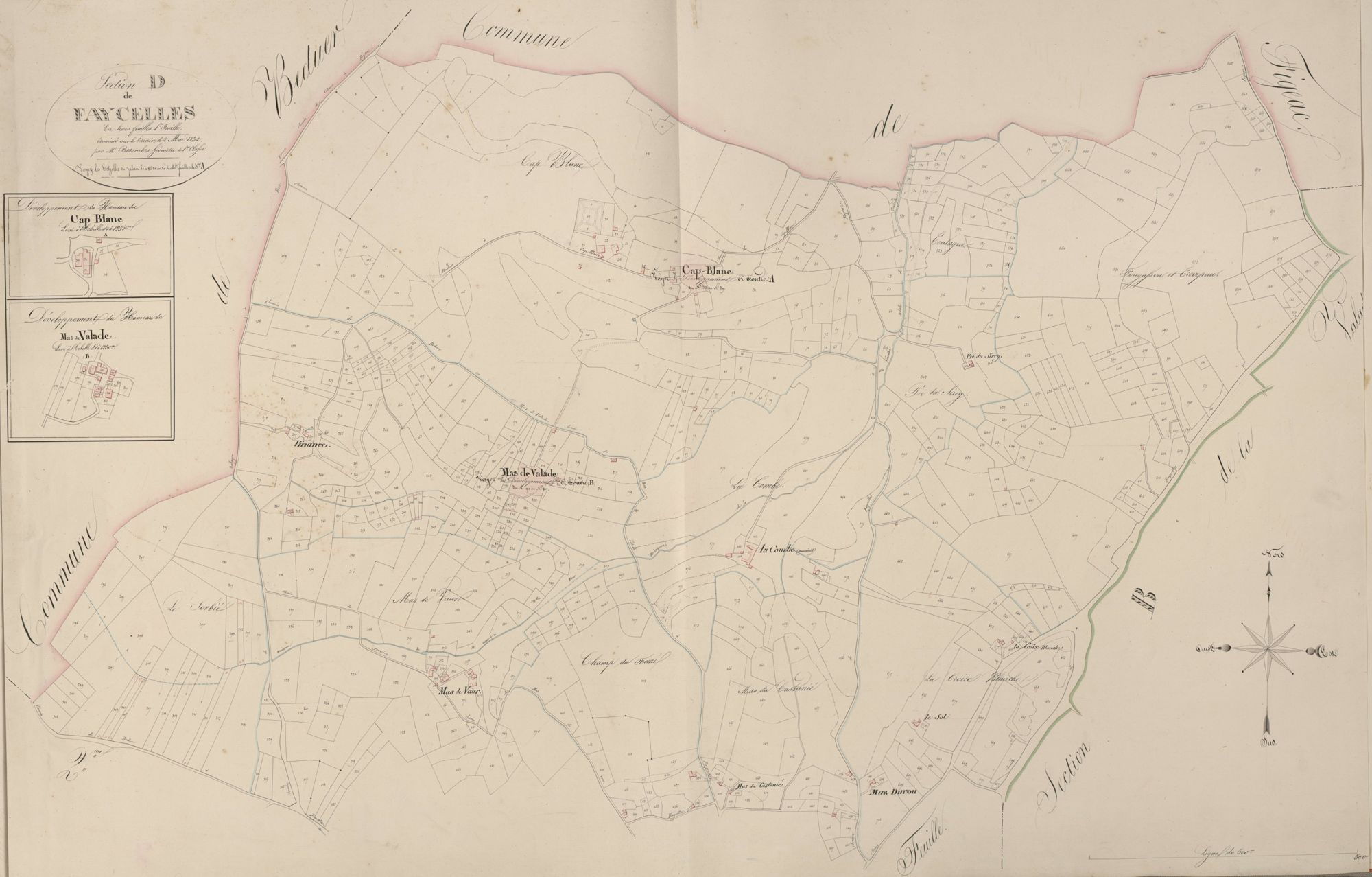section D de Faycelles, 1ère feuille