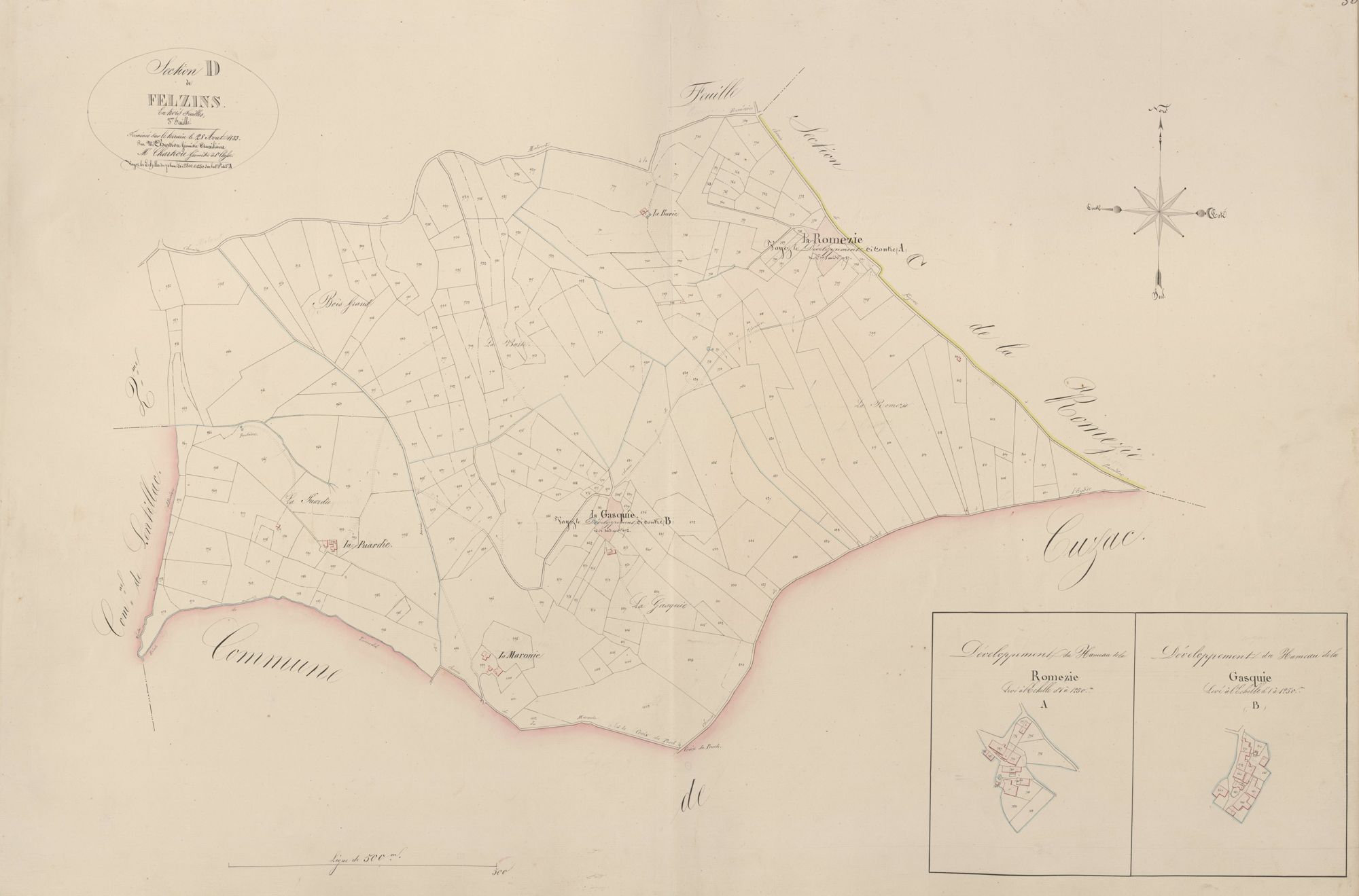 section D de Felzins, 3ème feuille