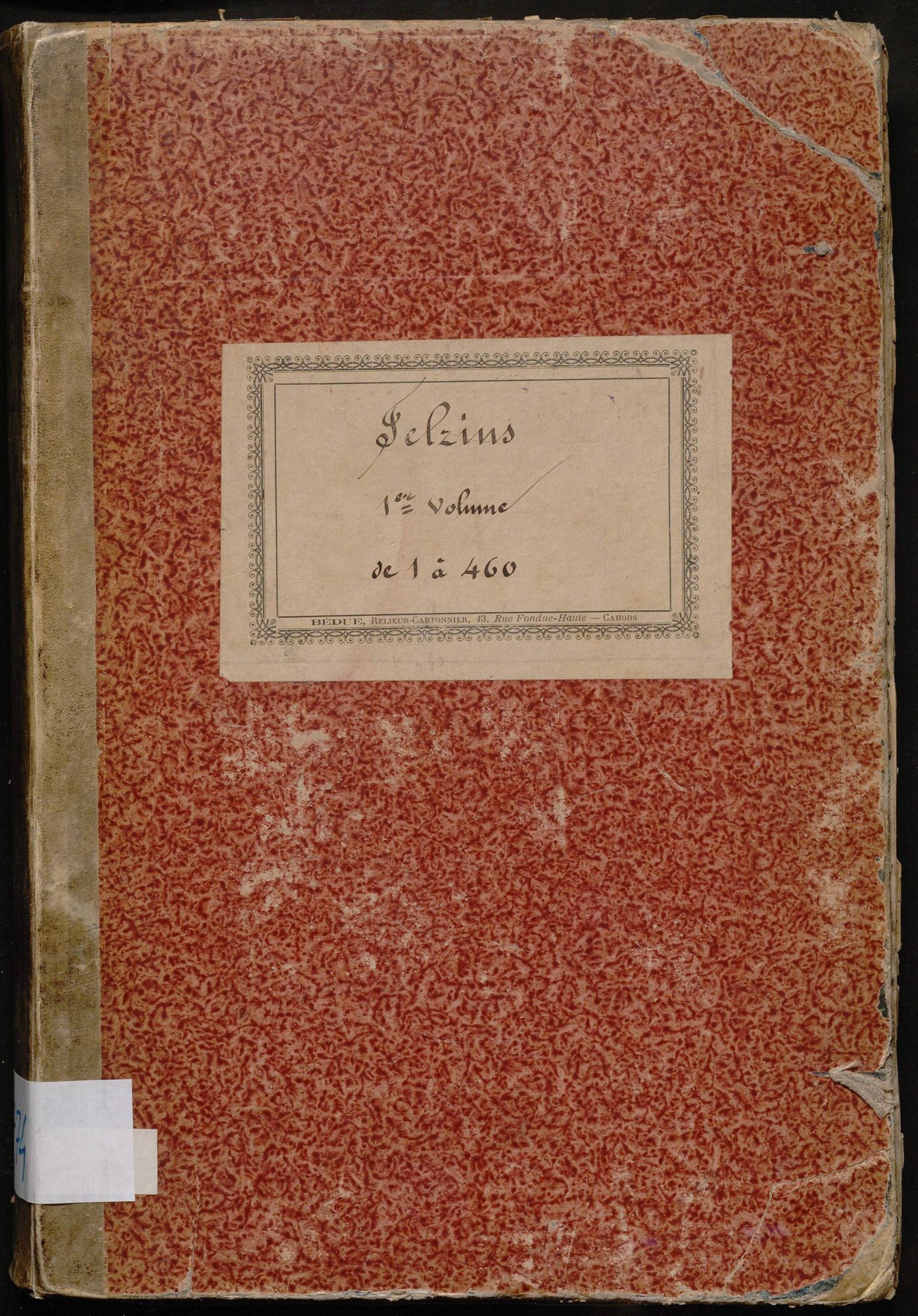 Folios 1-460. Augmentations et diminutions  (1836-1912)