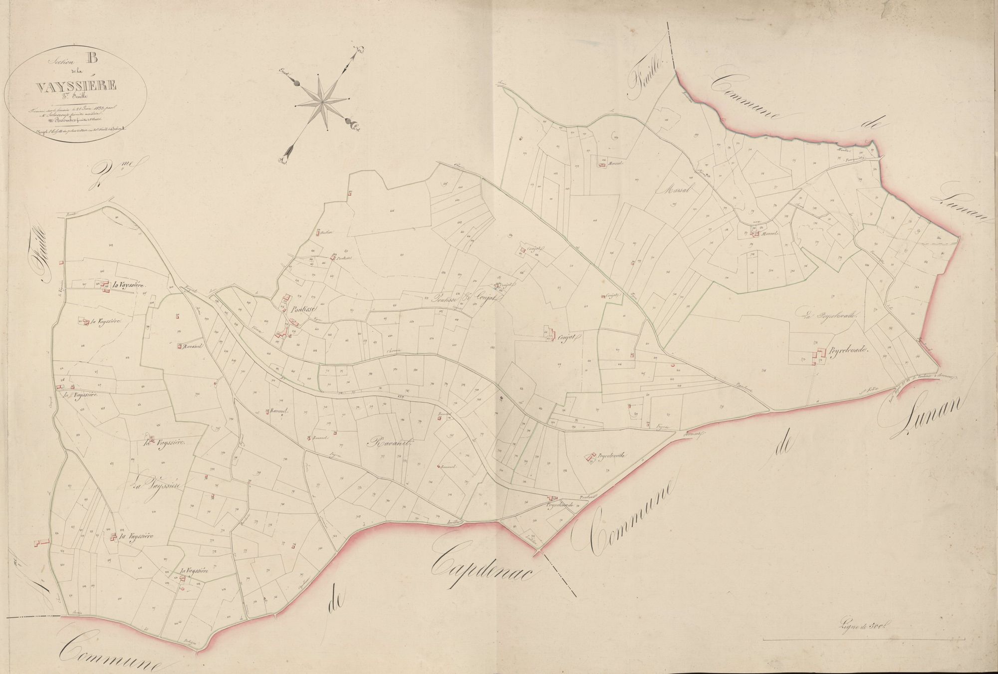 section B de la Vayssière, 3ème feuille