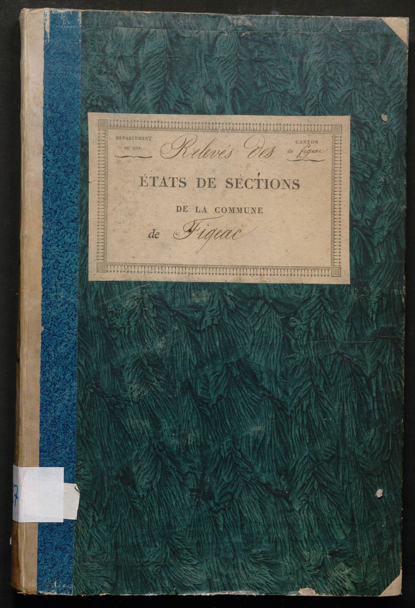 Relevés par section des numéros de parcelles de même nature des propriétés non bâties pour parvenir à une récapitulation