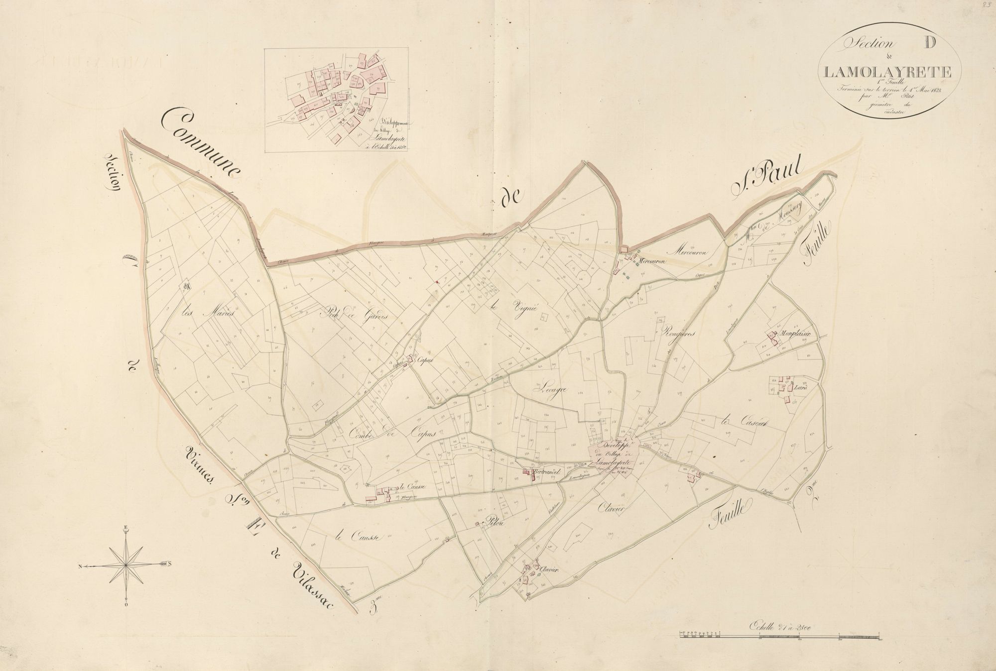 section D de Lamolayrette, 1ère feuille