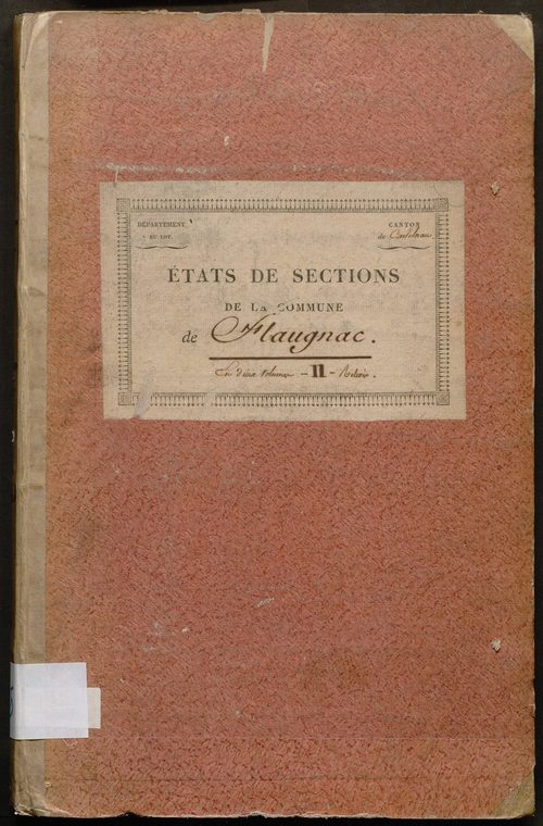Relevés par section des numéros de parcelles de même nature des propriétés non bâties pour parvenir à une récapitulation