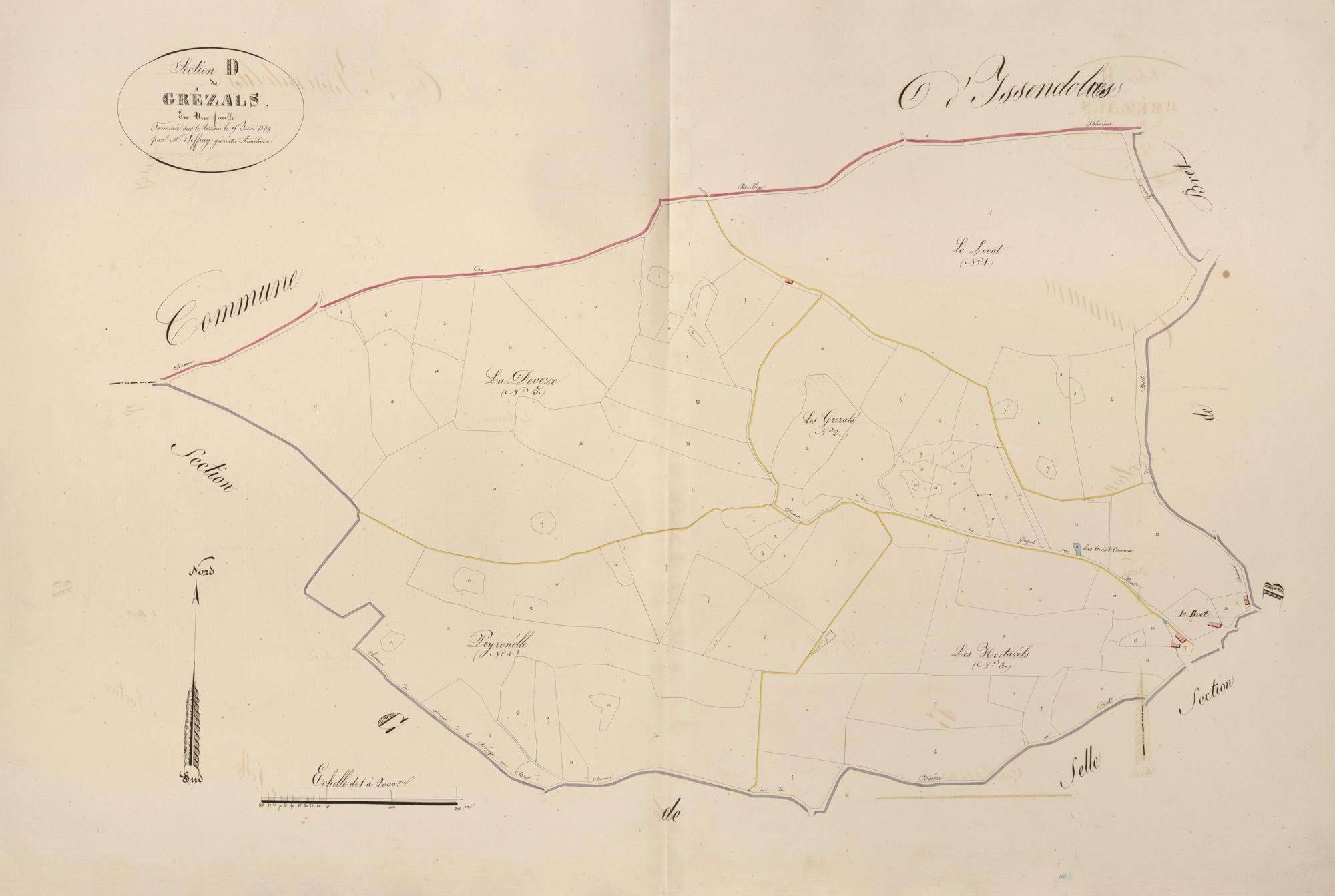 section D de Grézals, 1ère feuille