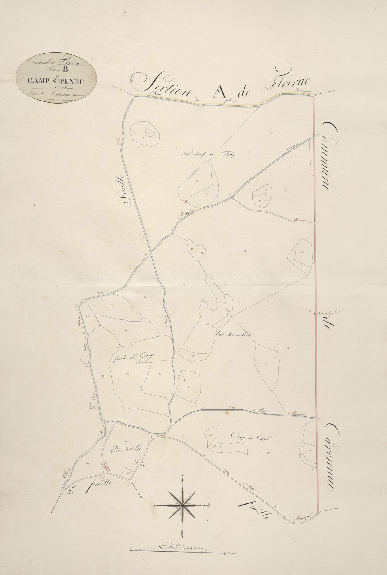 section B de Camp Saint Peyre, 1ère feuille
