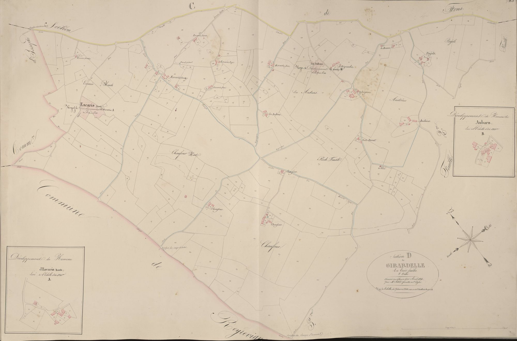 section D de Gibardelle, 1ère feuille