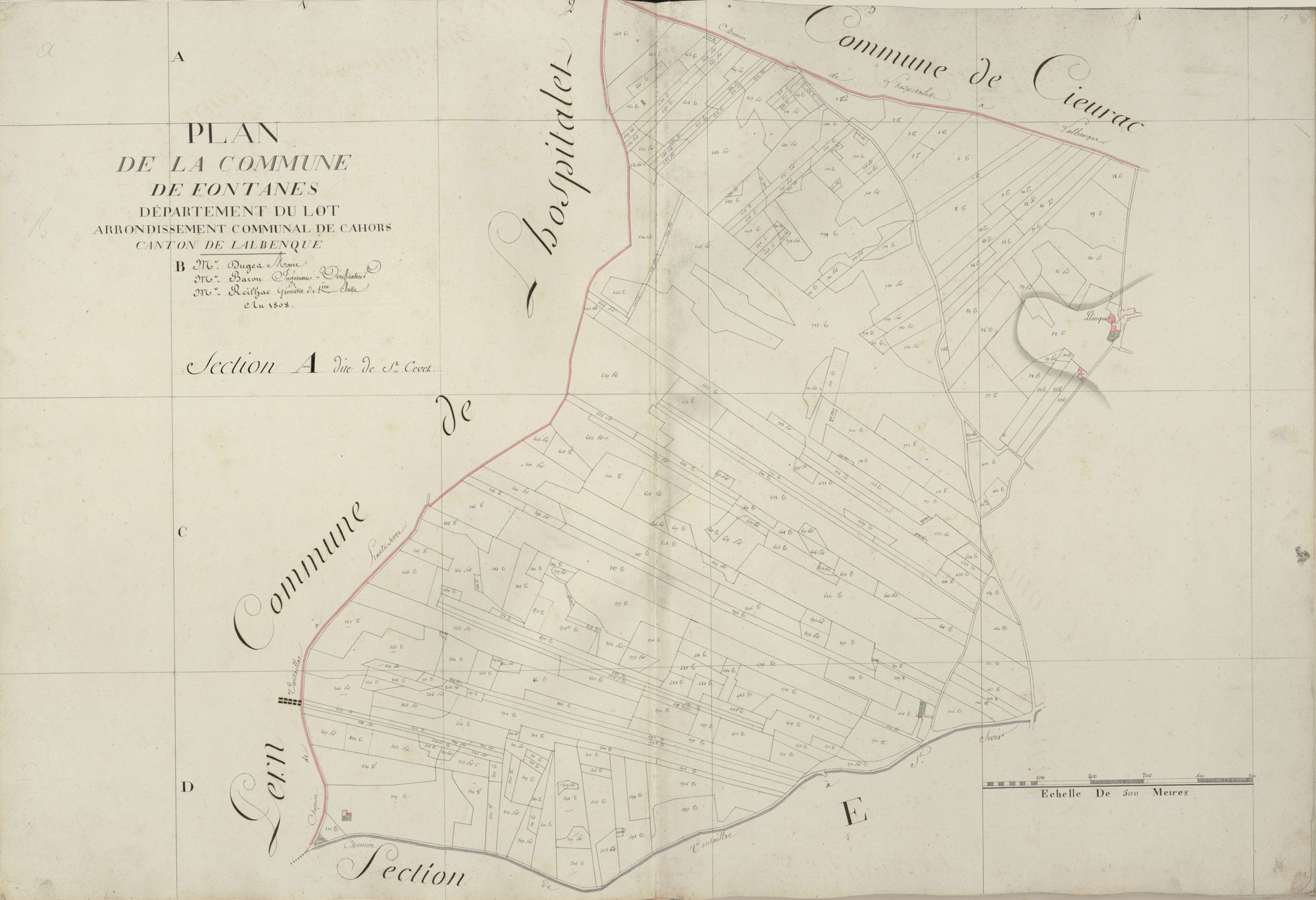 section A de Saint-Cevet, 1ère feuille