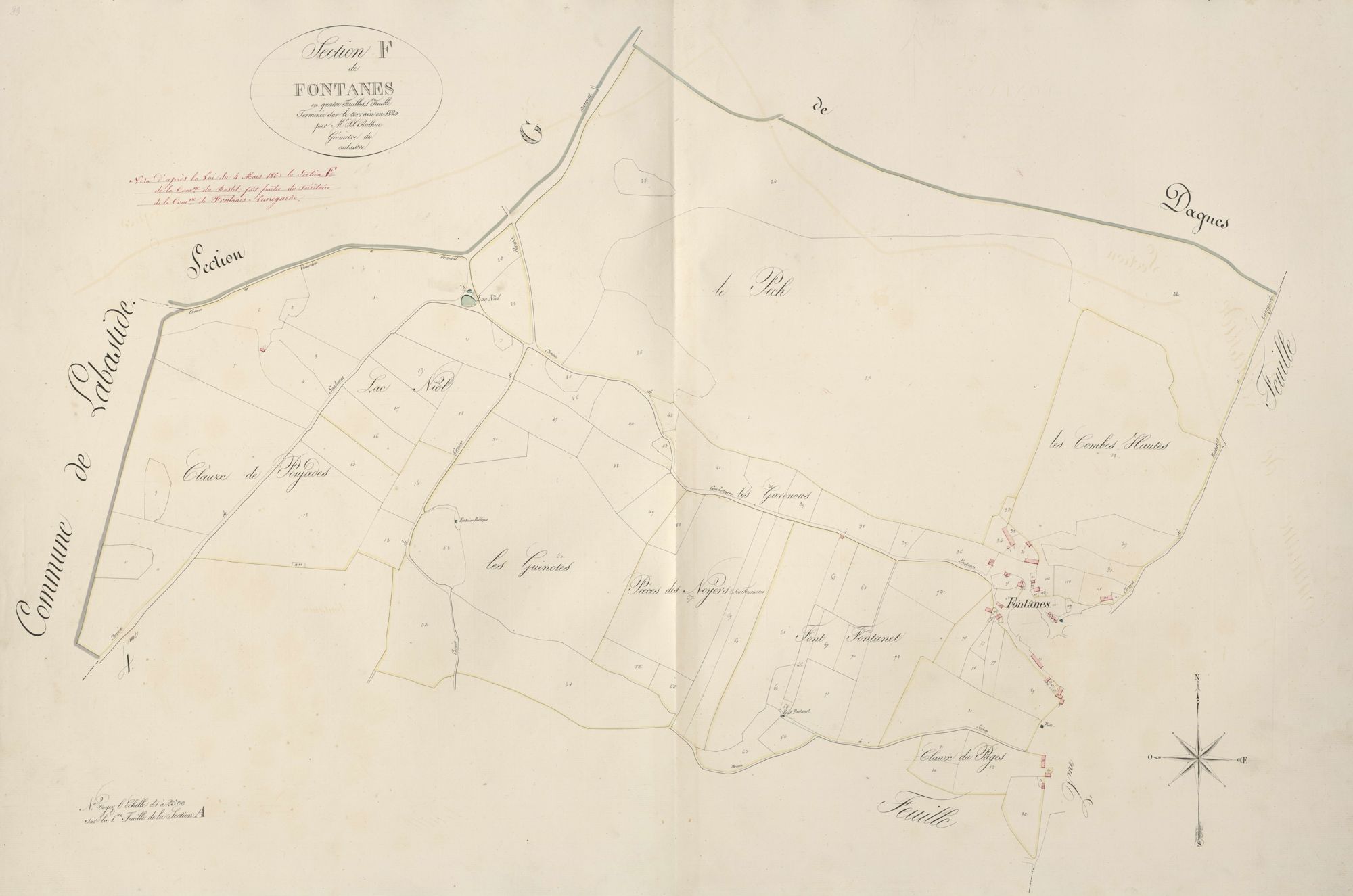 section F de Fontanes, 1ère feuille