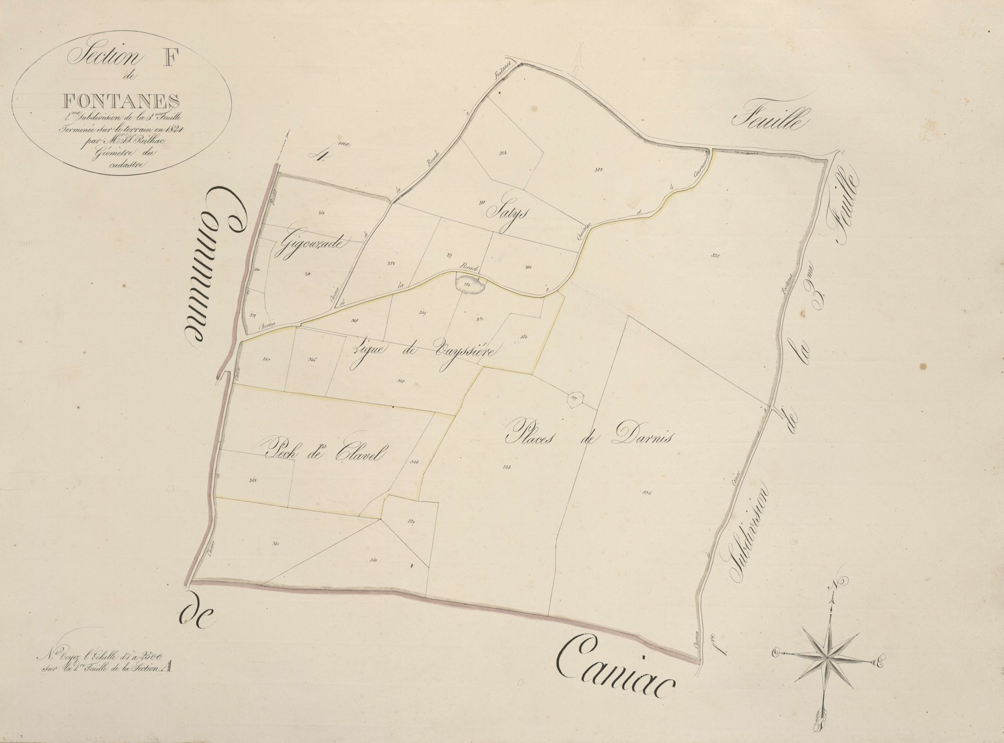 section F de Fontanes, 3ème feuille, 2ème subdivision