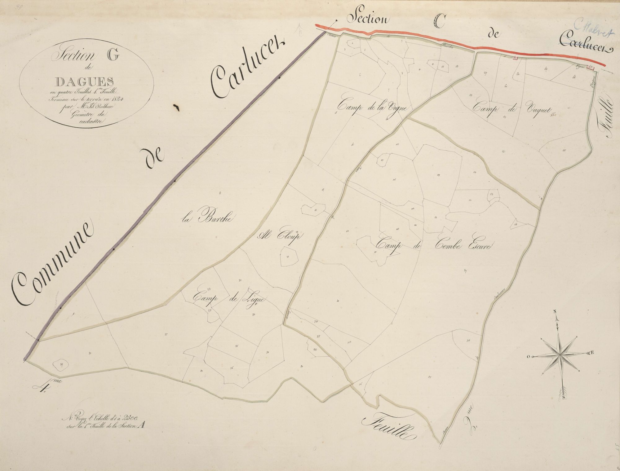 section G de Dagues, 1ère feuille