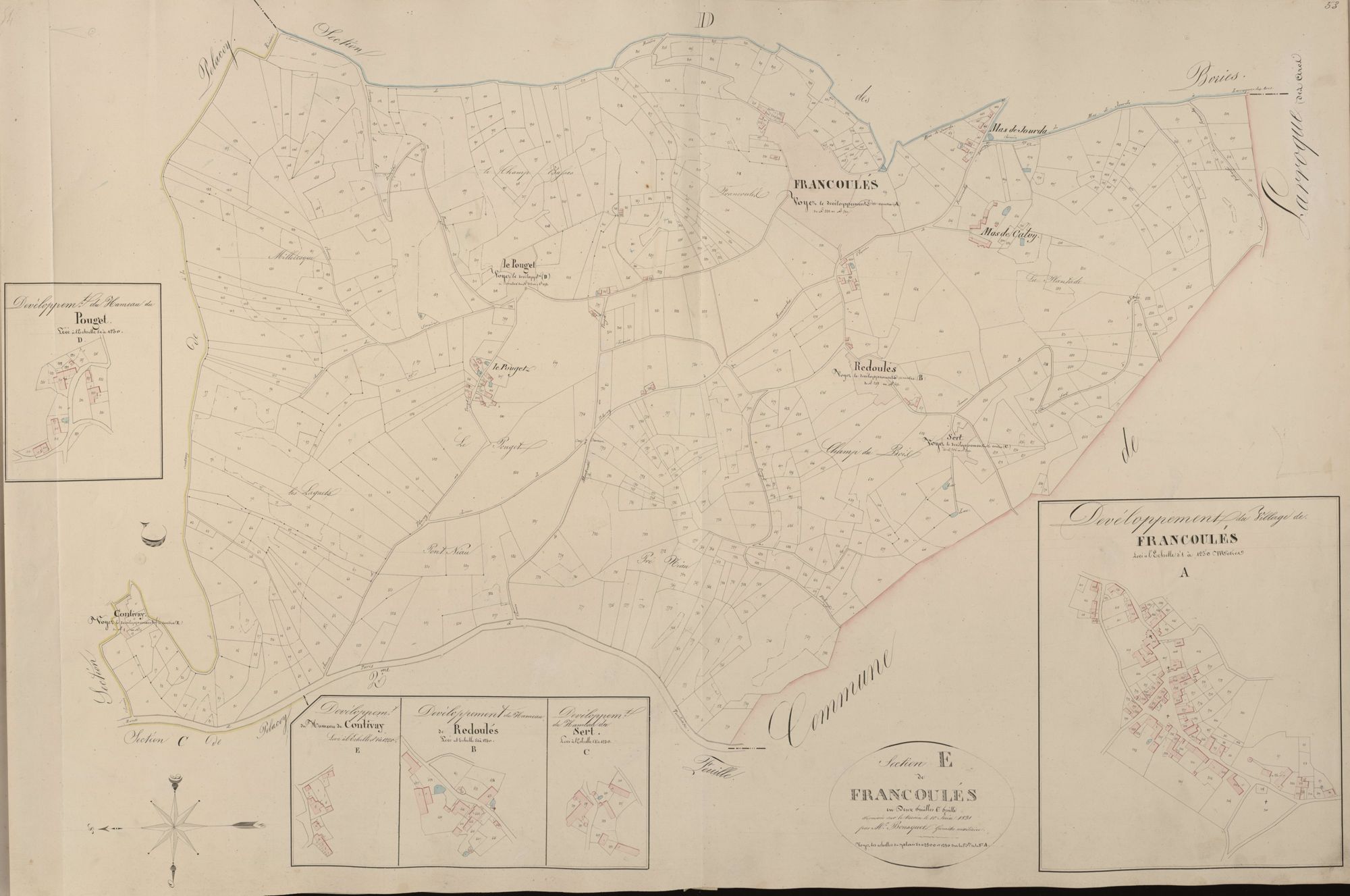 section E de Francoulès, 1ère feuille