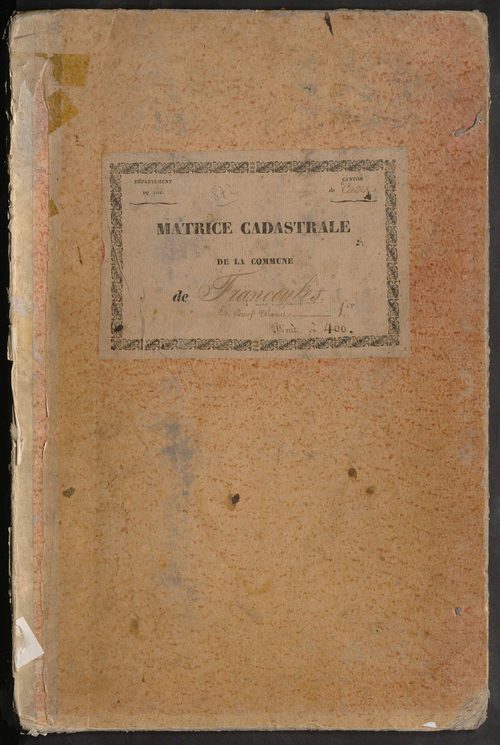 Folios 1-400. Augmentations et diminutions  (1835-1914)