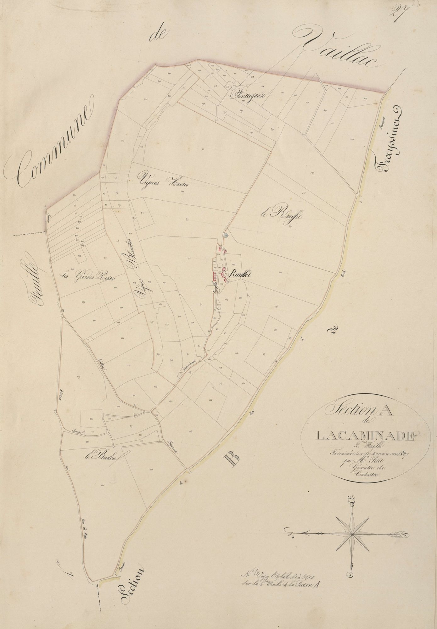 section A de Lacaminade, 2ème feuille