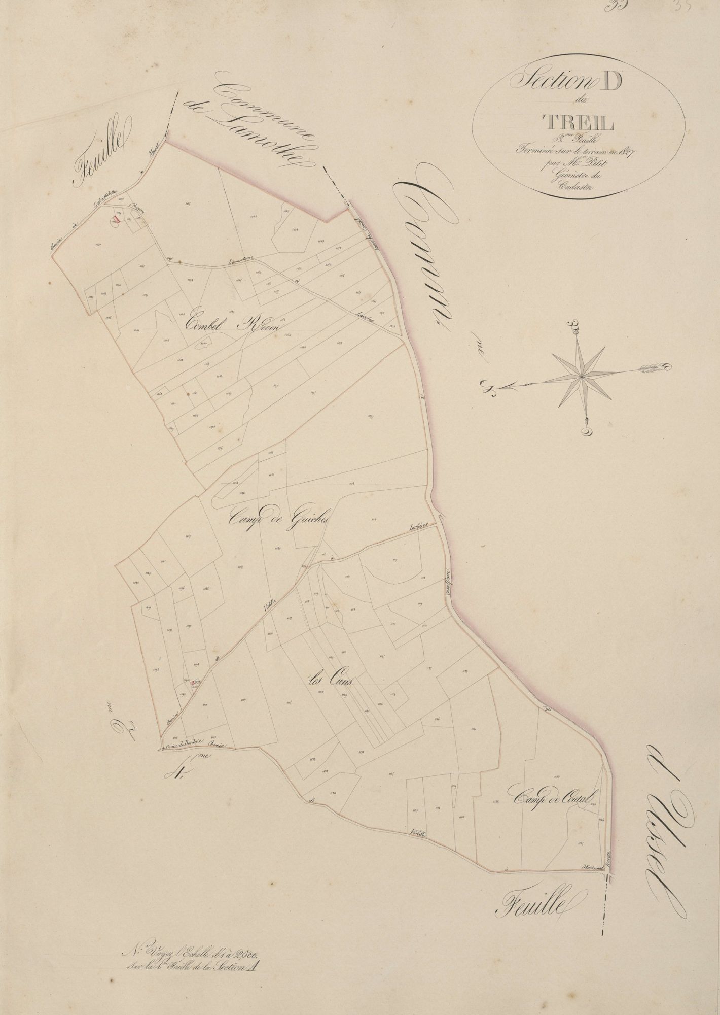 section D du Treil, 3ème feuille