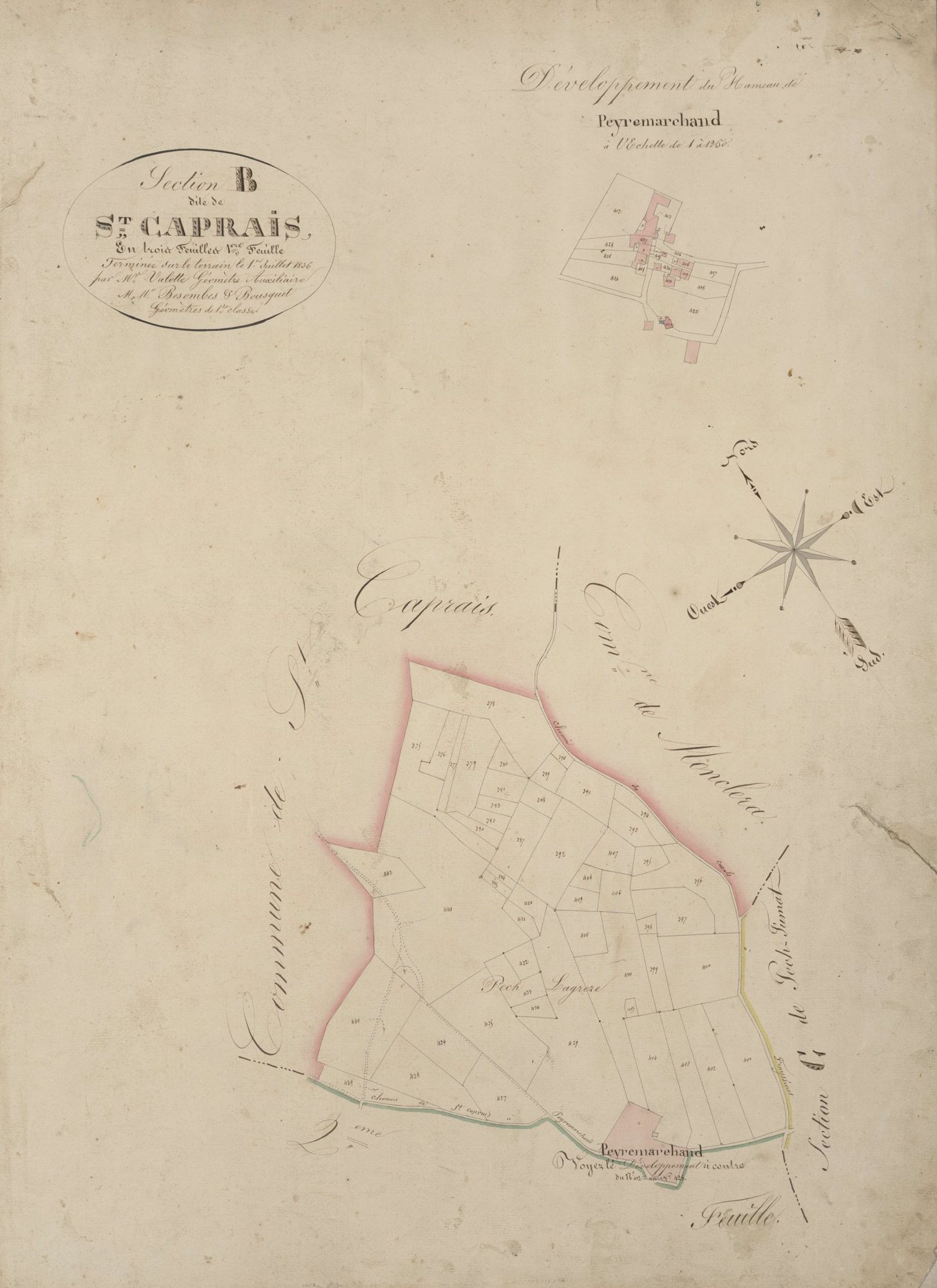 section B de Saint-Caprais, 1ère feuille