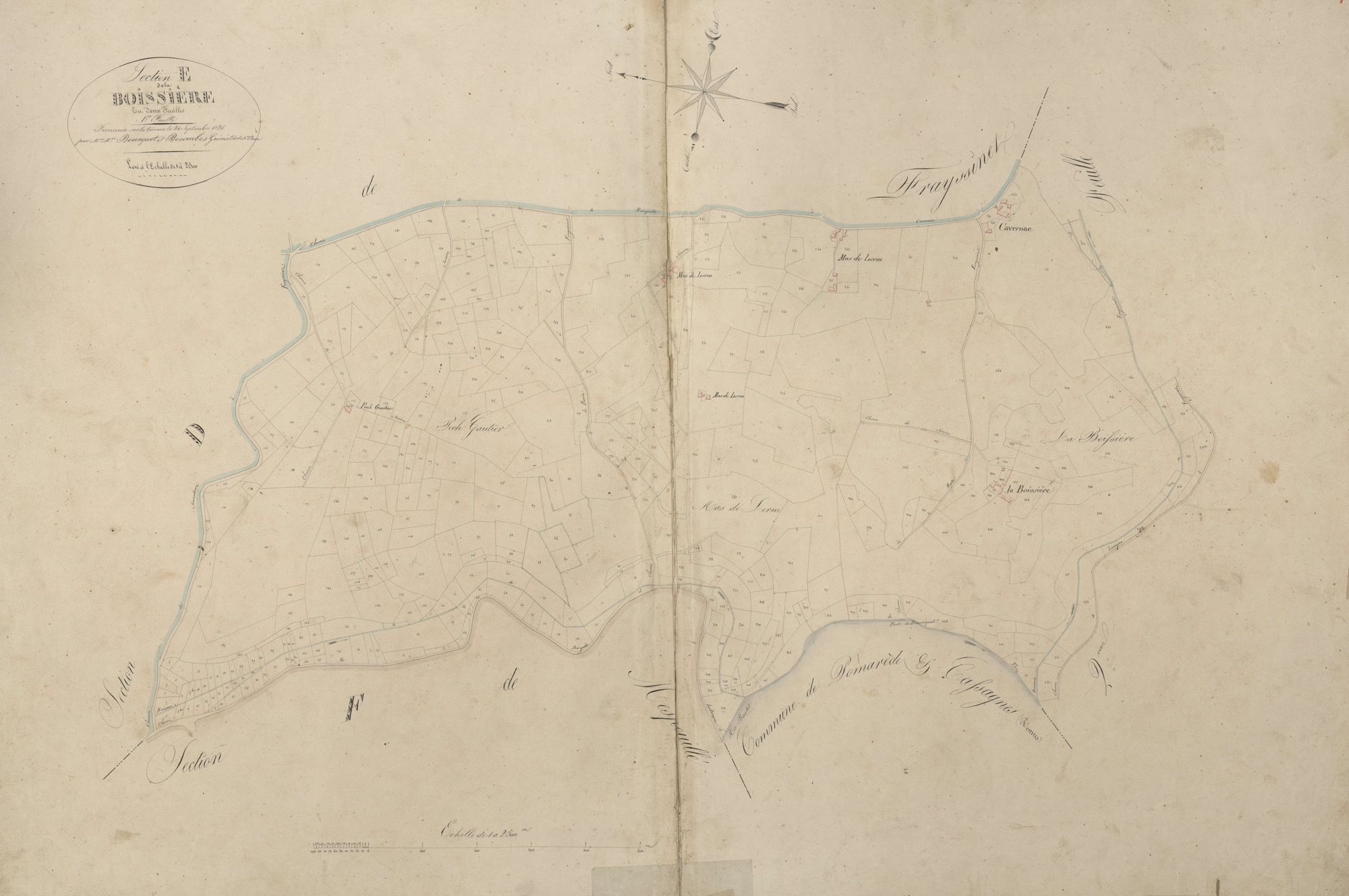 section E de la Boissière, 1ère feuille